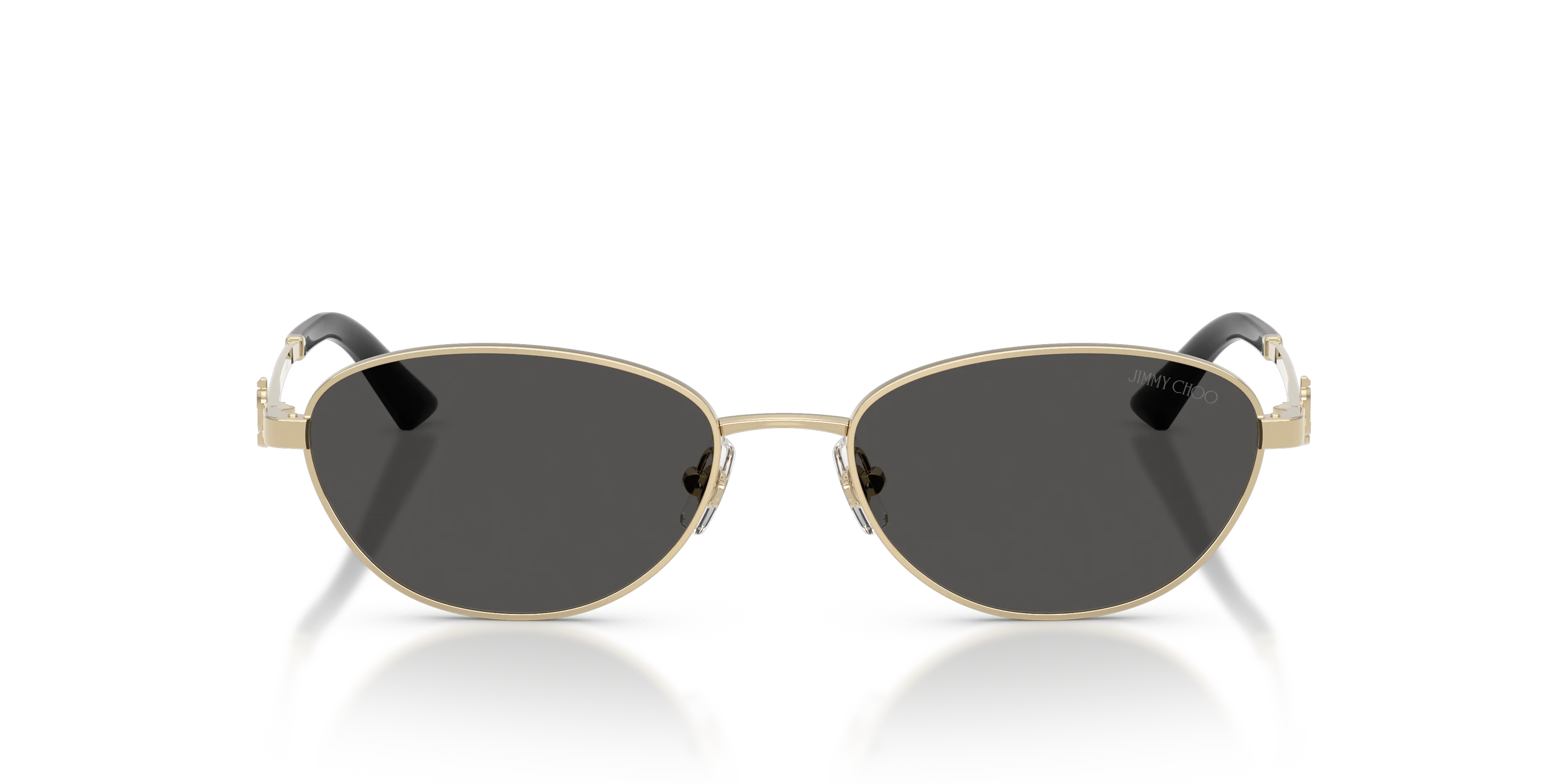 Jimmy Choo JC4032BD 300687 Occhiali da sole Acciaio Oro Grigio Rotonda Normale - immagine 3