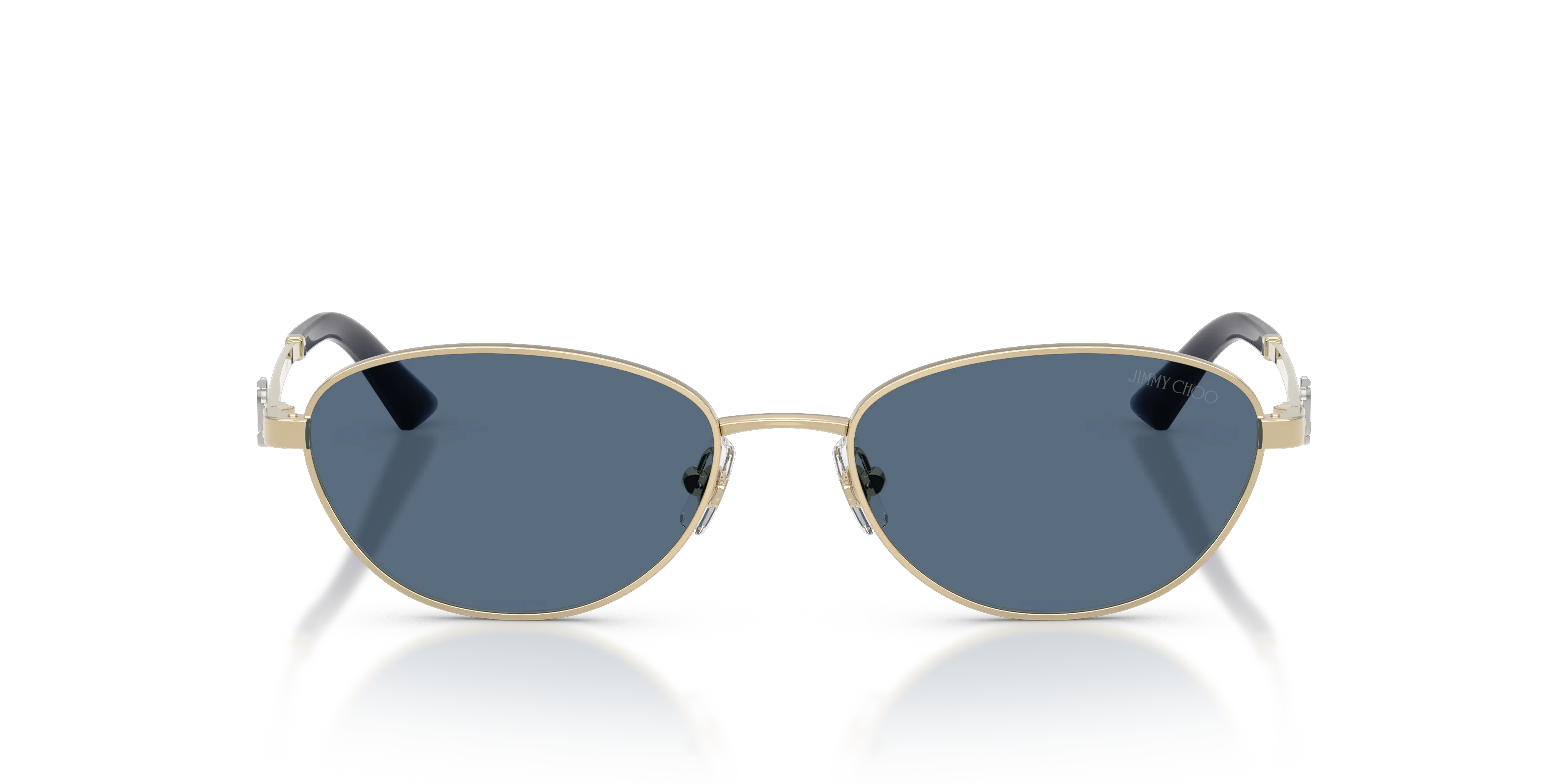 Jimmy Choo JC4032BD 300680 Occhiali da sole Acciaio Oro Blu Rotonda Normale - immagine 3