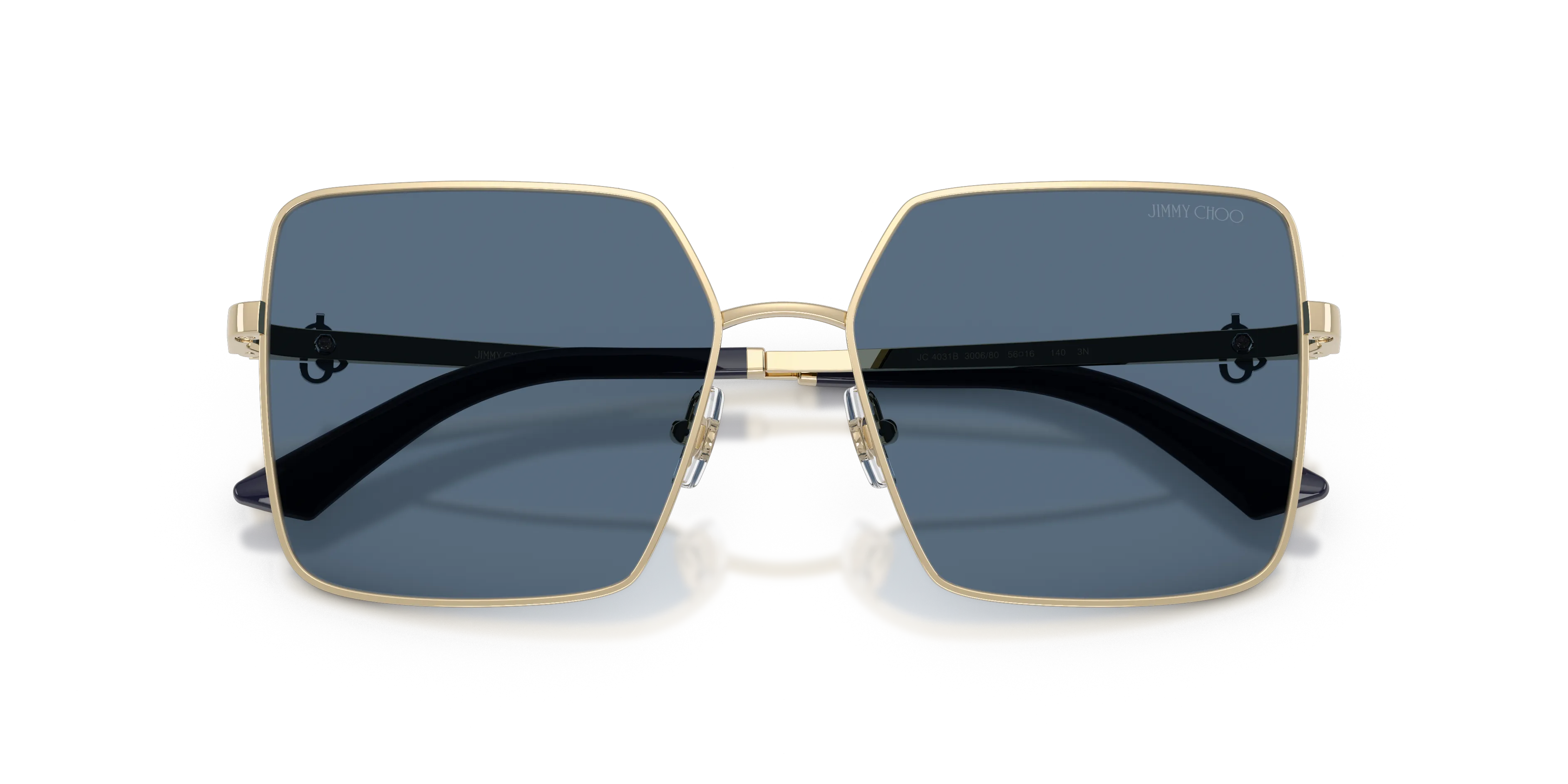 Jimmy Choo JC4031B 300680 Occhiali da sole Acciaio Oro Blu Squadrata Normale - immagine 2