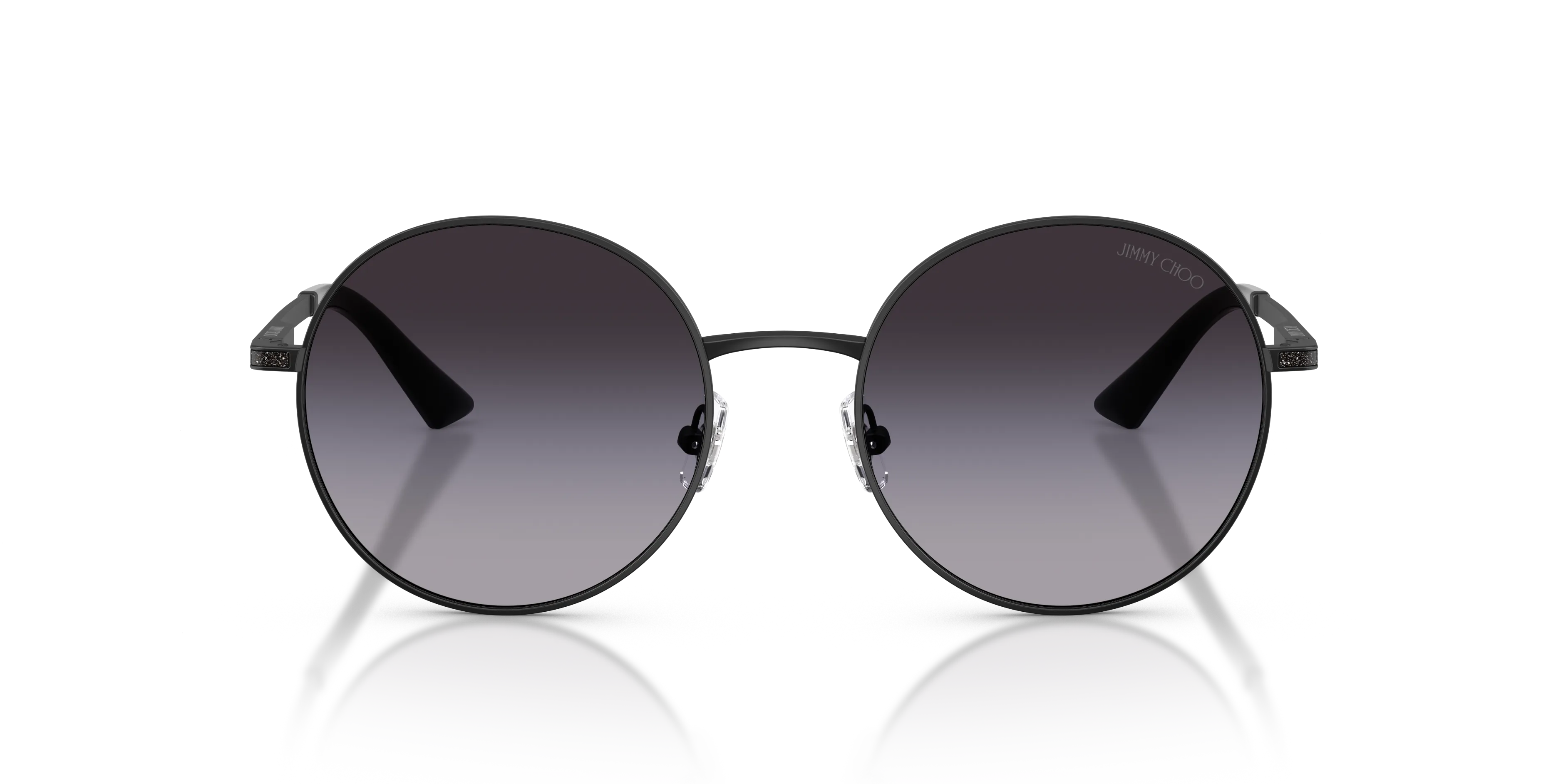 Jimmy Choo JC4028J 30018G Occhiali da sole Metallo Nero Grigio Rotonda Normale Sfumato - immagine 3