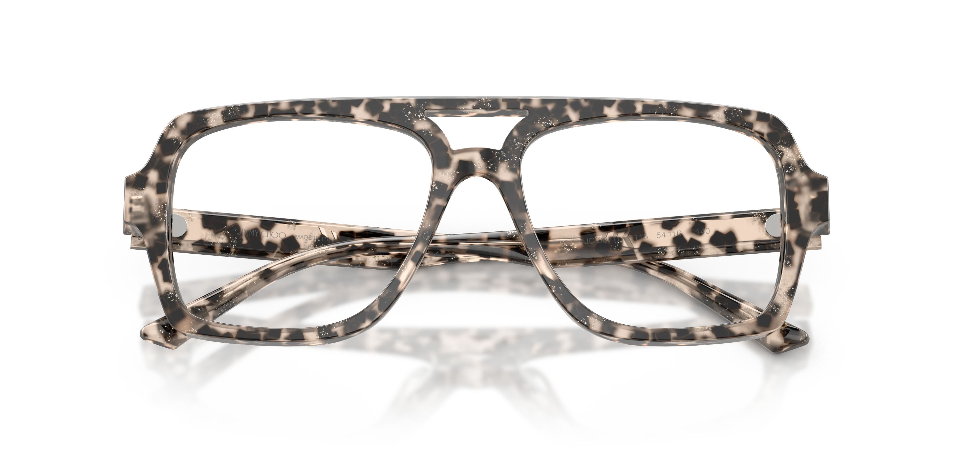 Jimmy Choo JC3071U 5115 Montature da vista Acetato Grigio Trasparente Pilot Normale - immagine 2