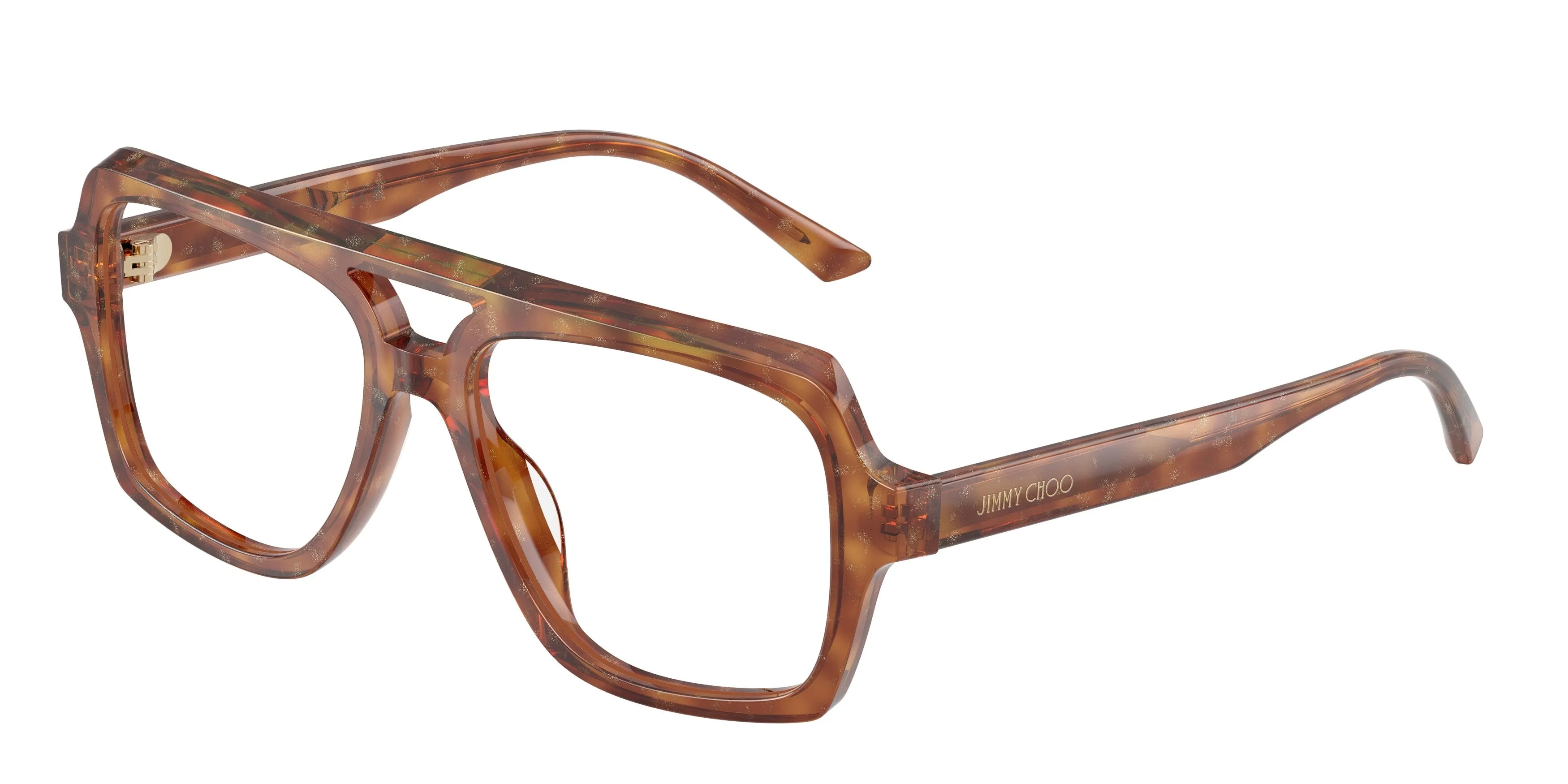 Jimmy Choo JC3071U 5114 Montature da vista Acetato Marrone Trasparente Pilot Normale - immagine 1