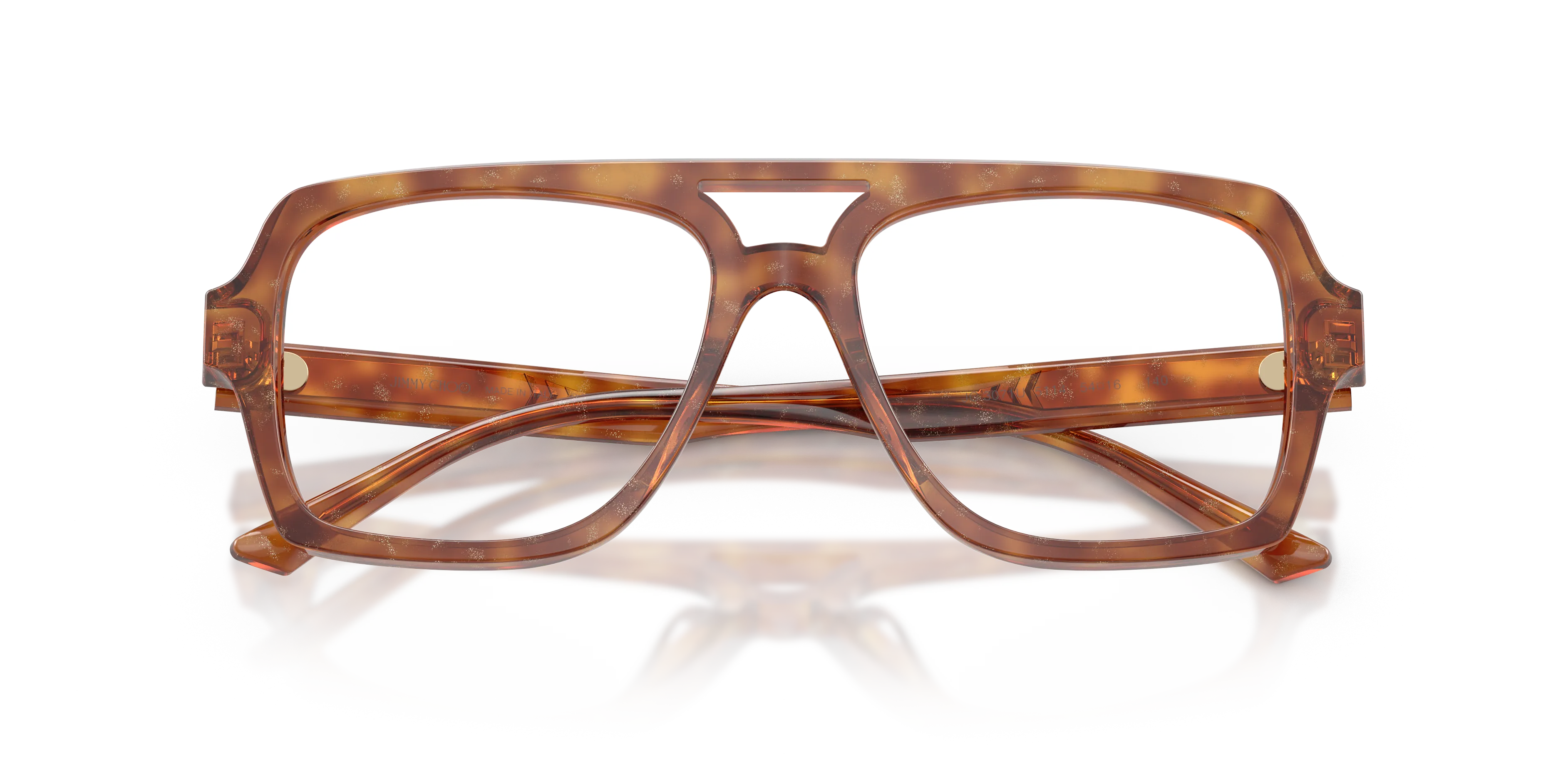 Jimmy Choo JC3071U 5114 Montature da vista Acetato Marrone Trasparente Pilot Normale - immagine 2