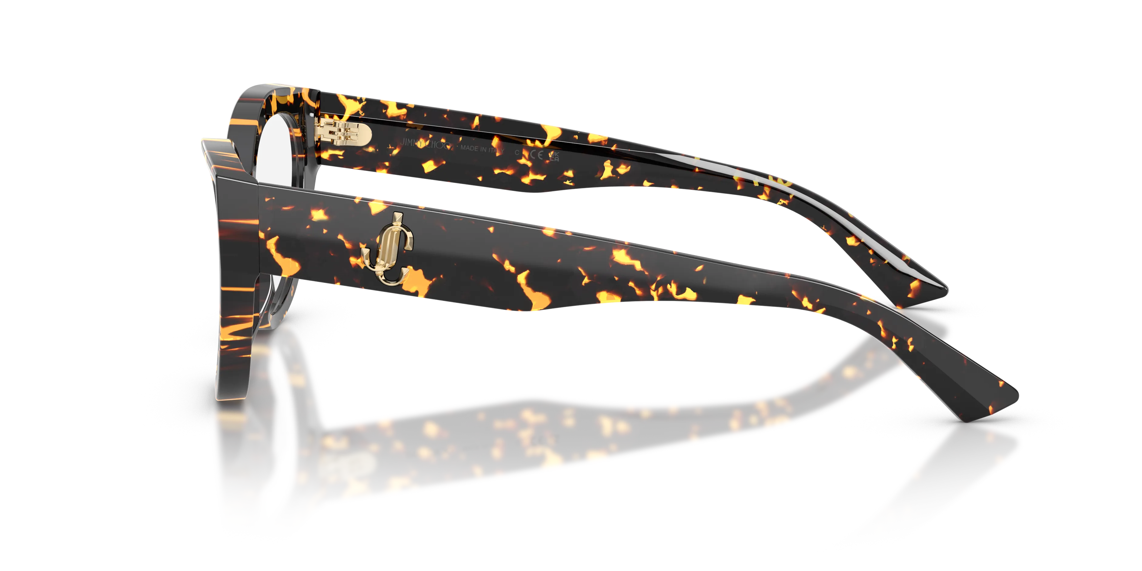 Jimmy Choo JC3070U 5119 Montature da vista Acetato Tartaruga Trasparente Cat Eye Normale - immagine 4