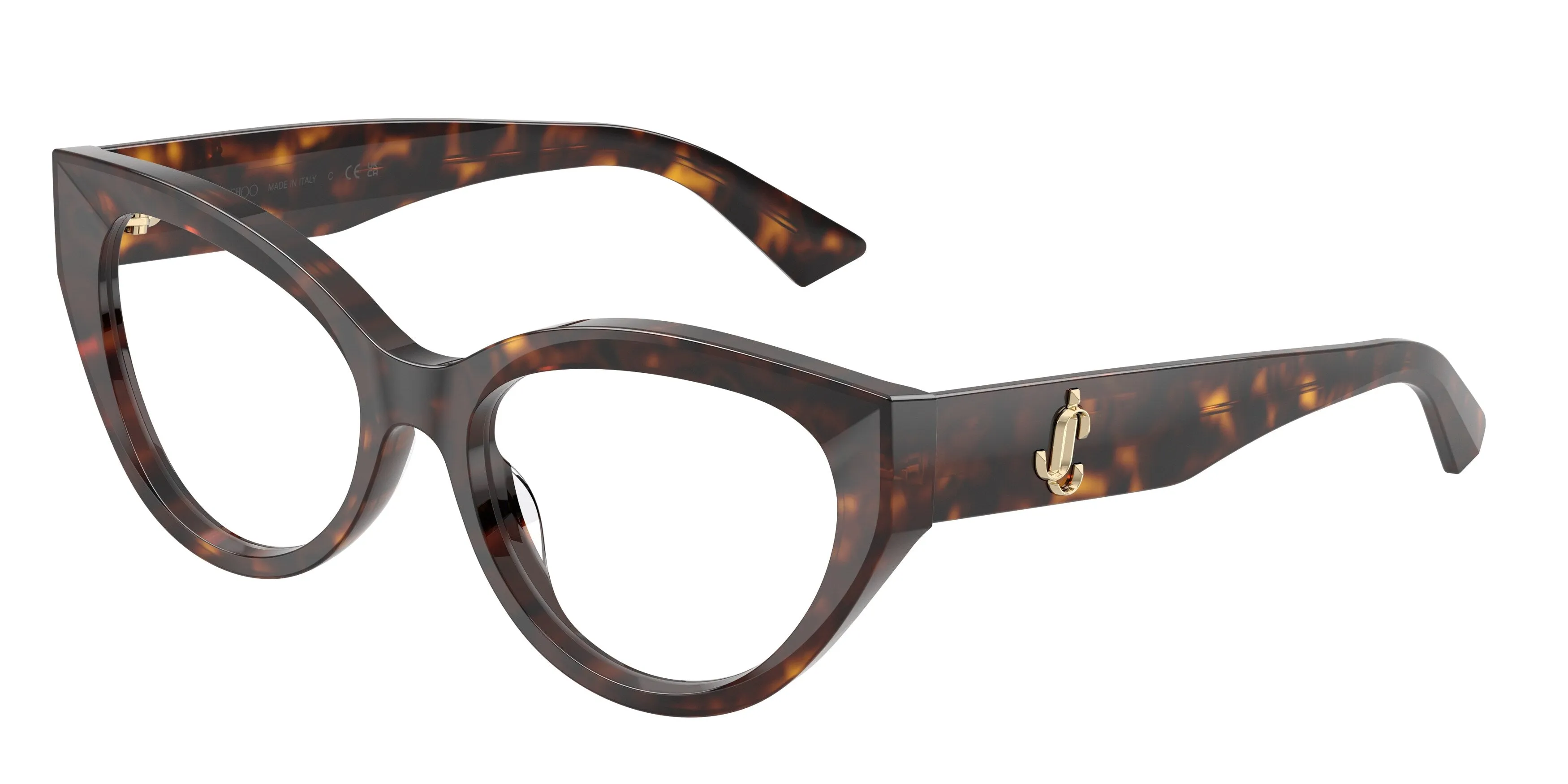 Jimmy Choo JC3070U 5002 Montature da vista Acetato Tartaruga Trasparente Cat Eye Normale - immagine 1