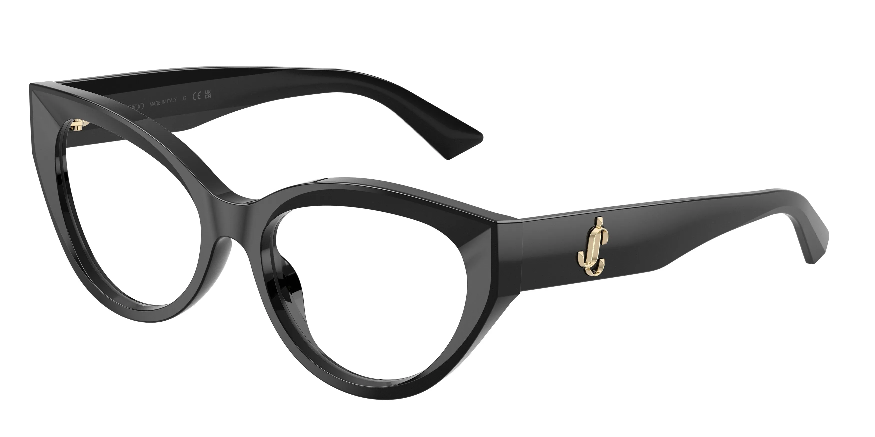 Jimmy Choo JC3070U 5000 Montature da vista Acetato Nero Trasparente Cat Eye Normale - immagine 1