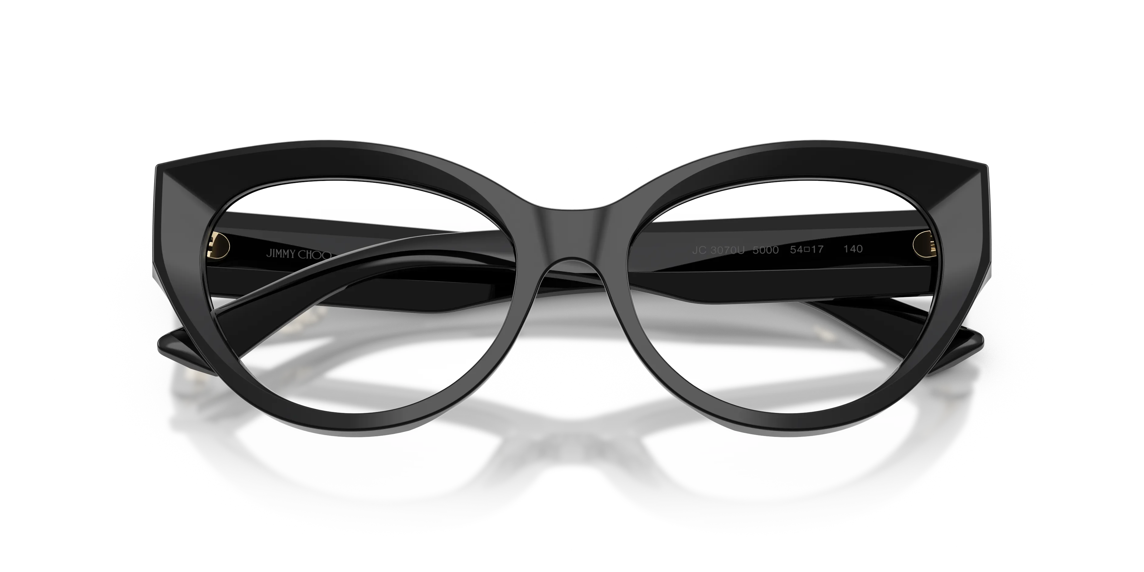 Jimmy Choo JC3070U 5000 Montature da vista Acetato Nero Trasparente Cat Eye Normale - immagine 2
