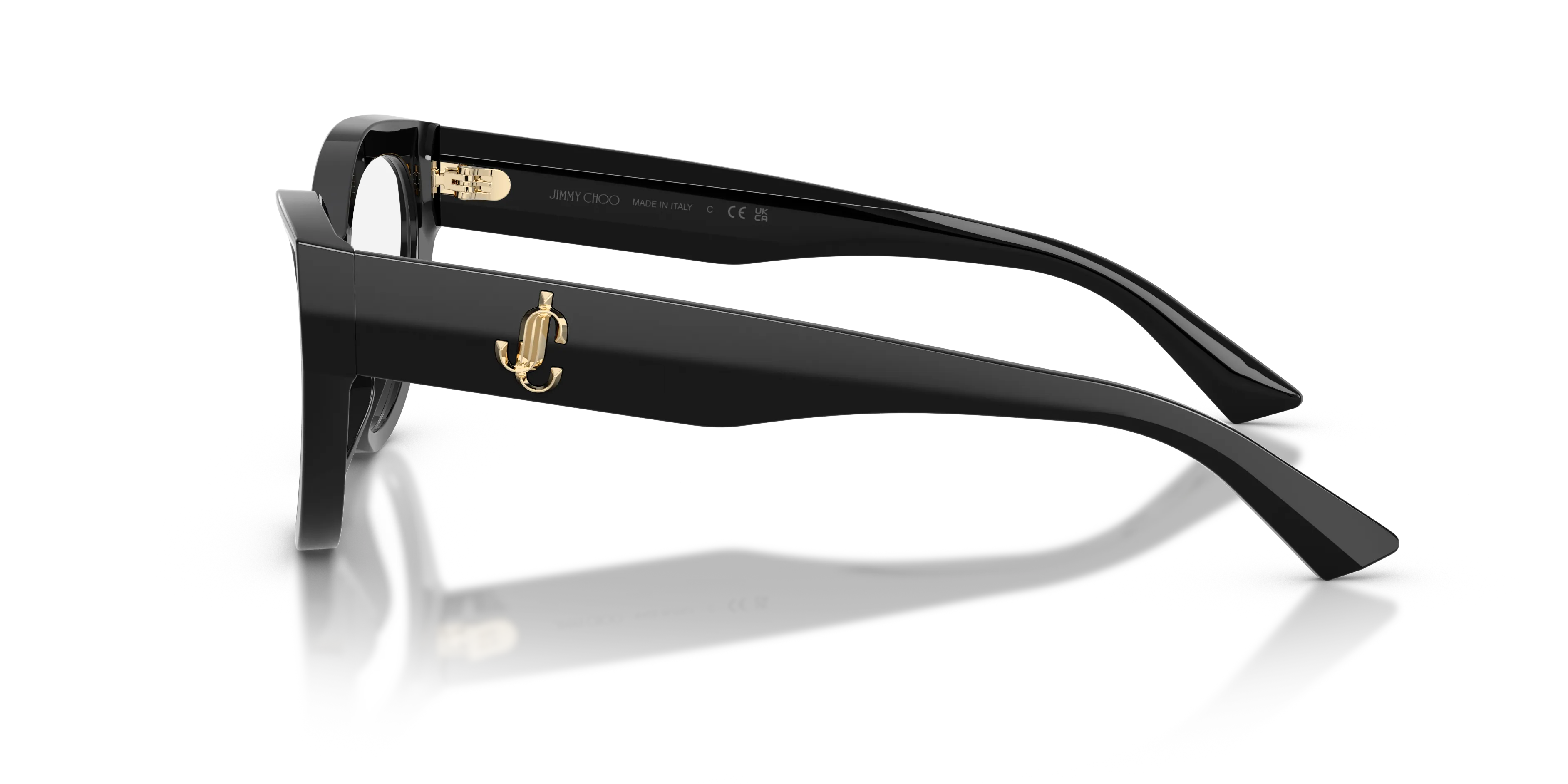 Jimmy Choo JC3070U 5000 Montature da vista Acetato Nero Trasparente Cat Eye Normale - immagine 4