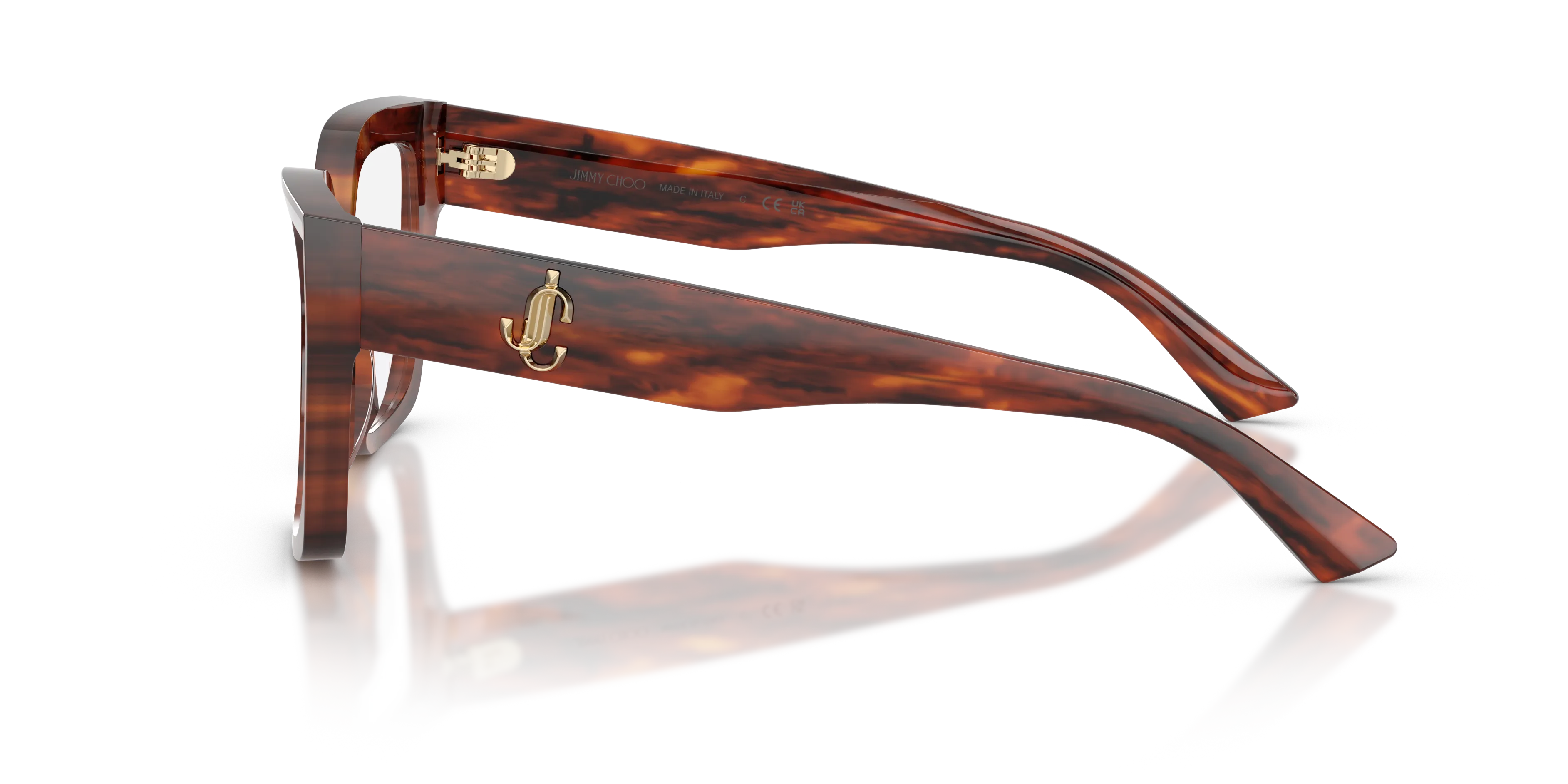 Jimmy Choo JC3069U 5112 Montature da vista Acetato Tartaruga Trasparente Squadrata Normale - immagine 4