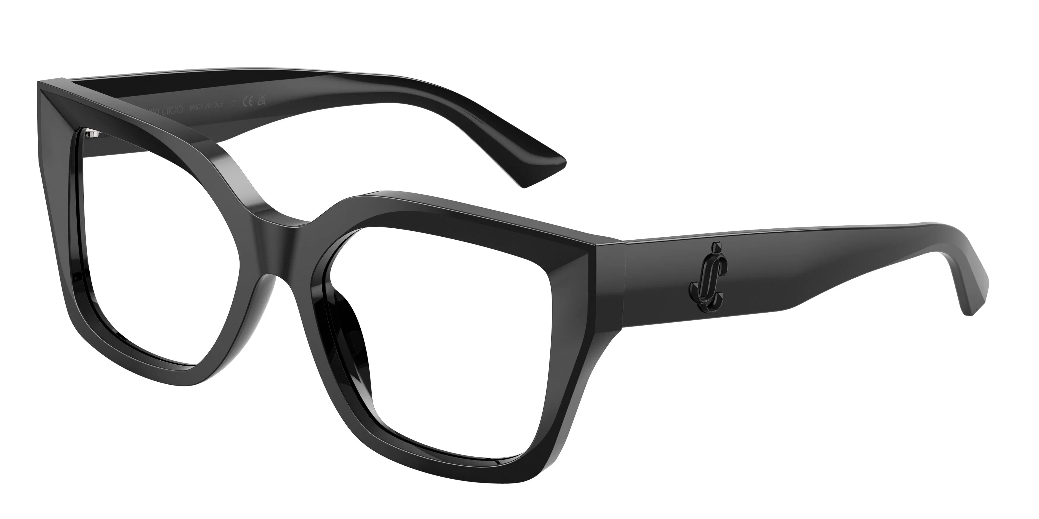 Jimmy Choo JC3069U 5017 Montature da vista Acetato Nero Trasparente Squadrata Normale - immagine 1