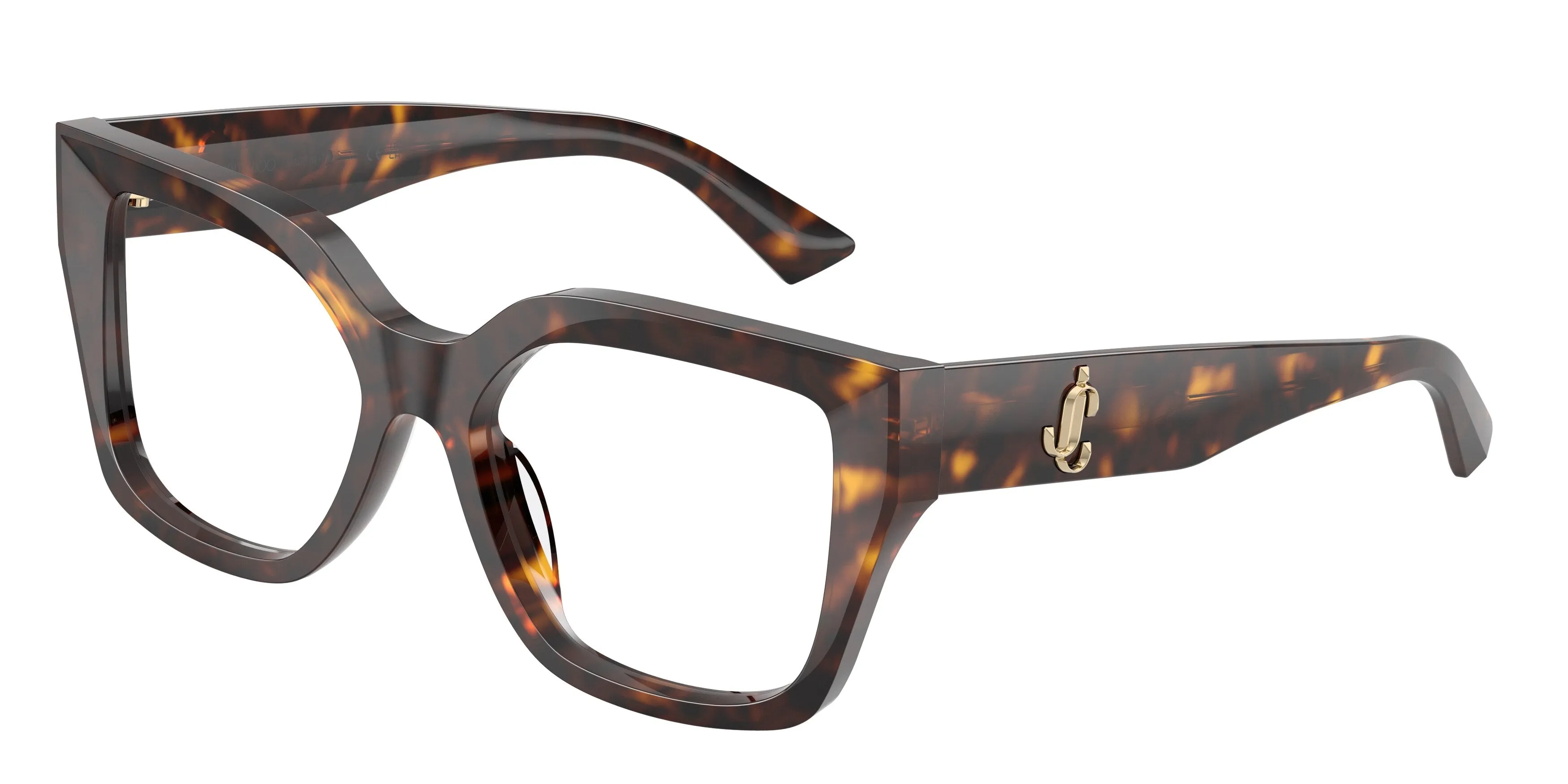 Jimmy Choo JC3069U 5002 Montature da vista Acetato Tartaruga Trasparente Squadrata Normale - immagine 1