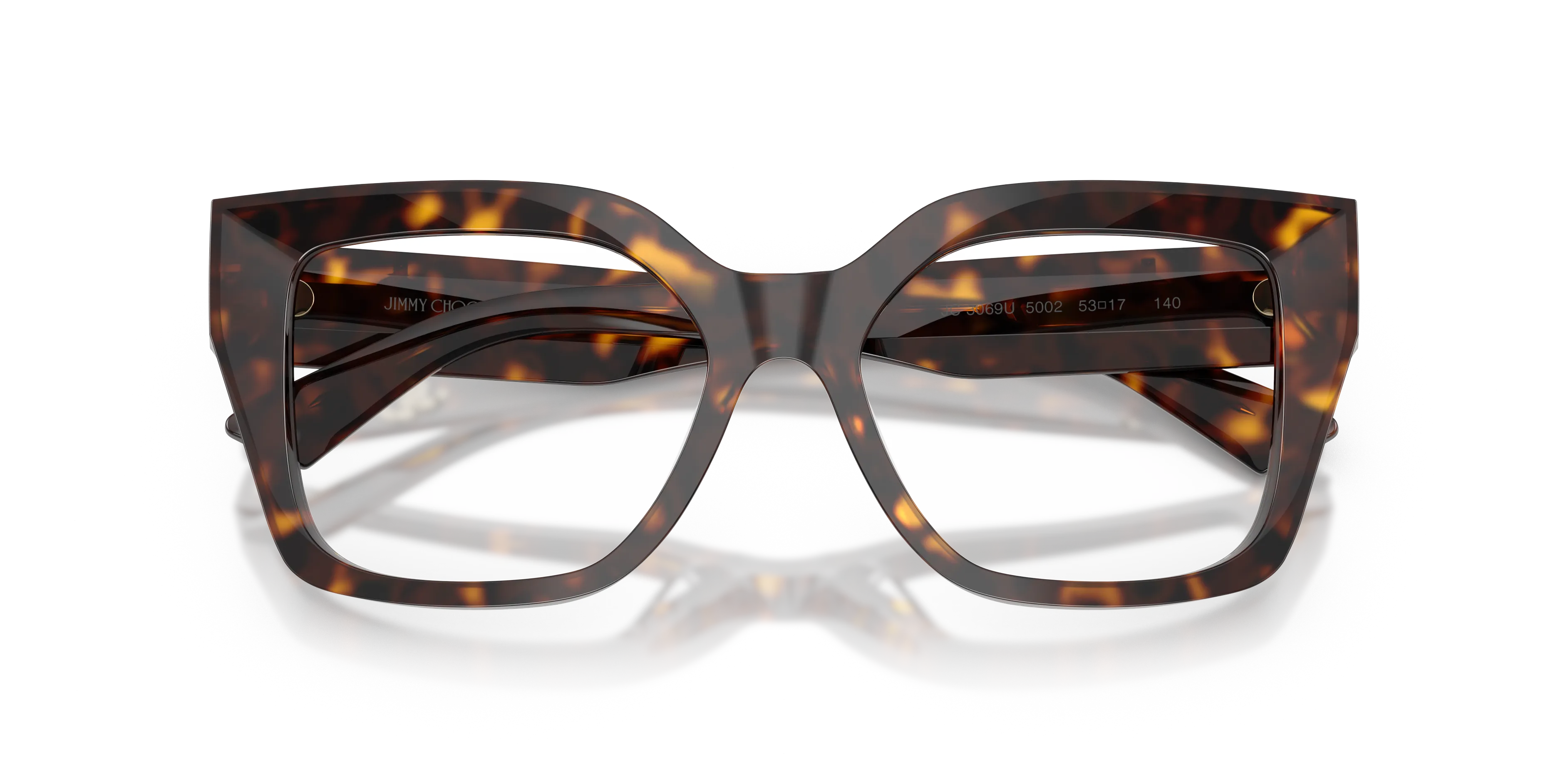 Jimmy Choo JC3069U 5002 Montature da vista Acetato Tartaruga Trasparente Squadrata Normale - immagine 2