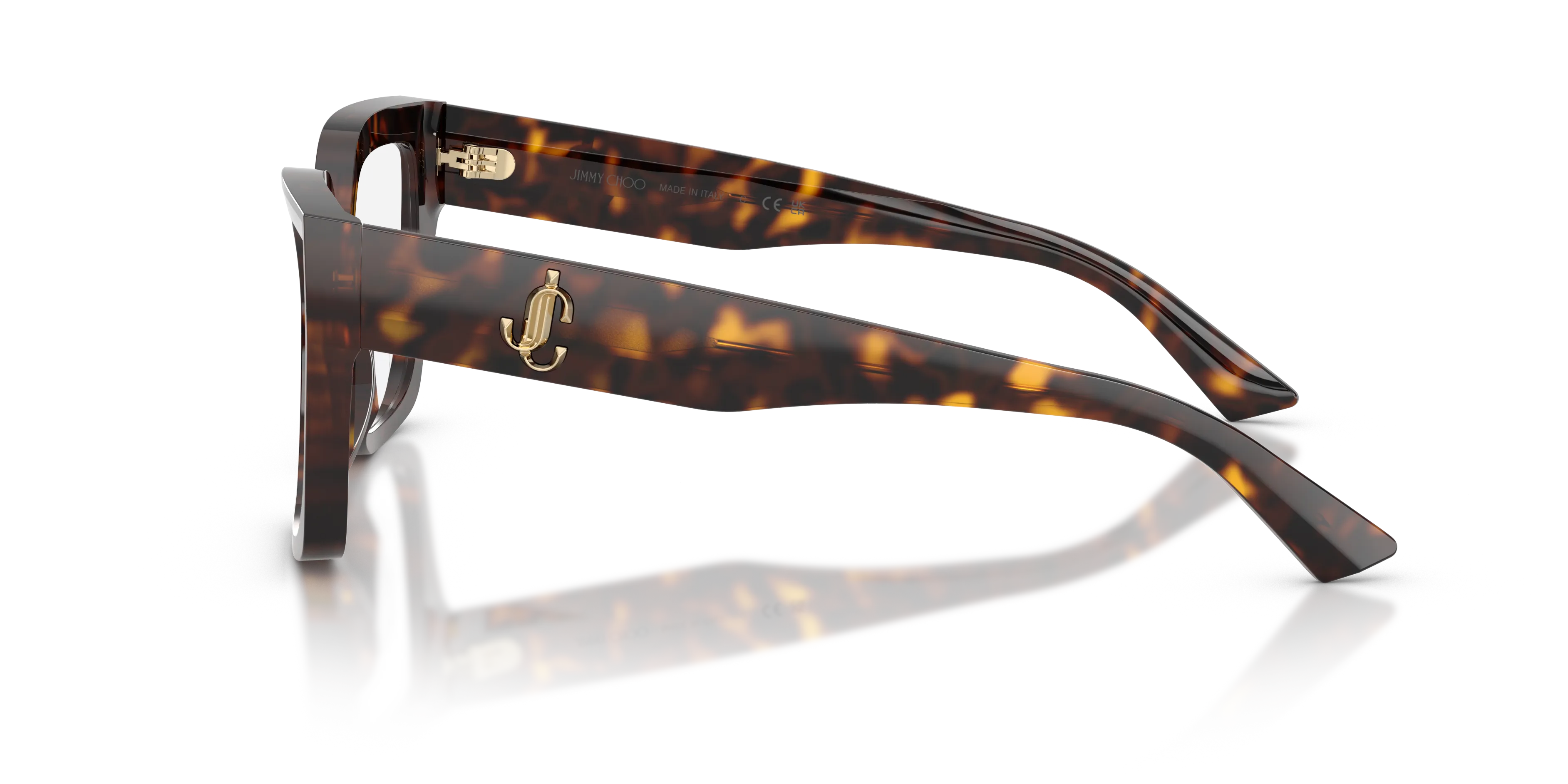 Jimmy Choo JC3069U 5002 Montature da vista Acetato Tartaruga Trasparente Squadrata Normale - immagine 4