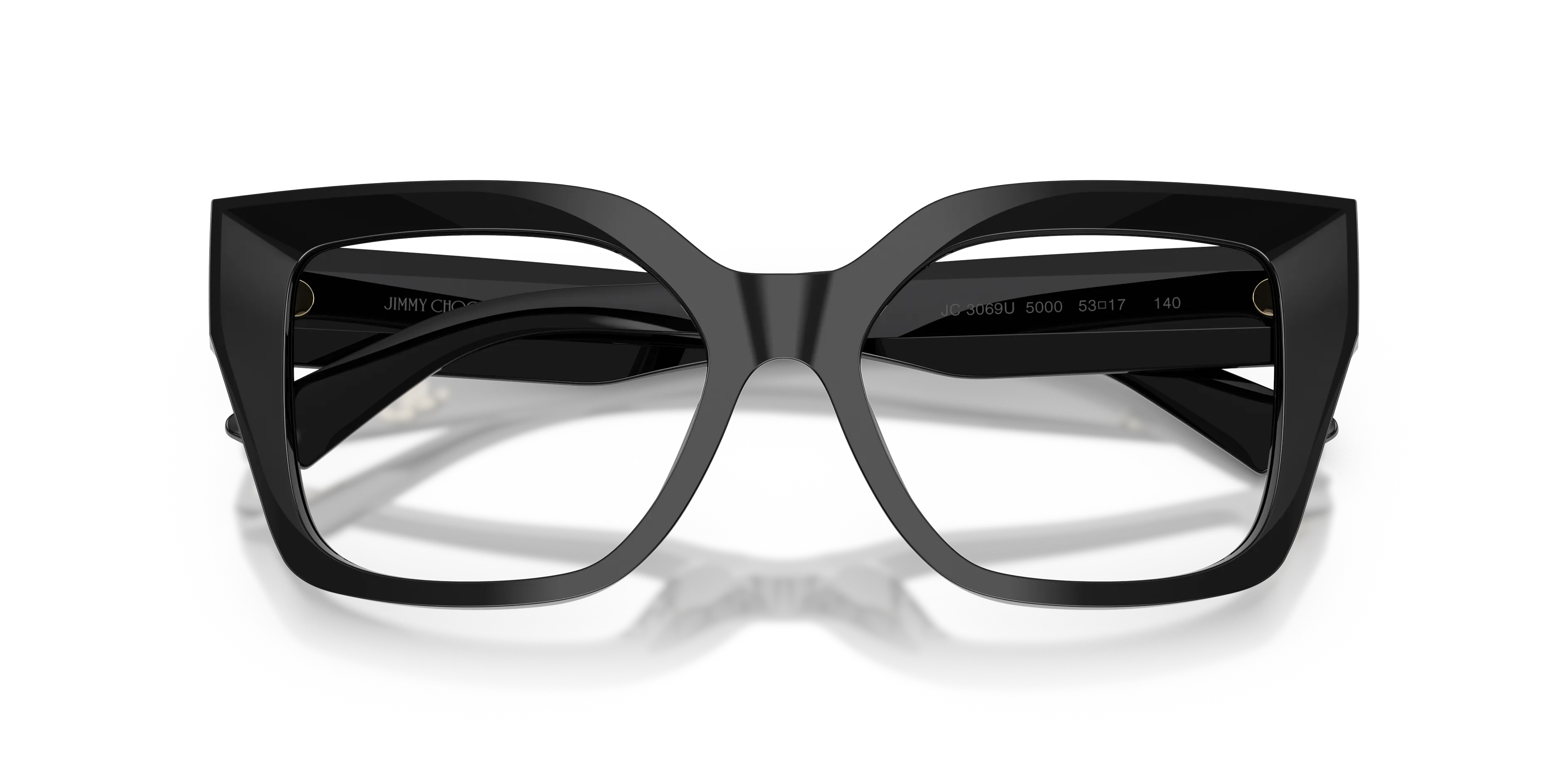 Jimmy Choo JC3069U 5000 Montature da vista Acetato Nero Trasparente Squadrata Normale - immagine 2