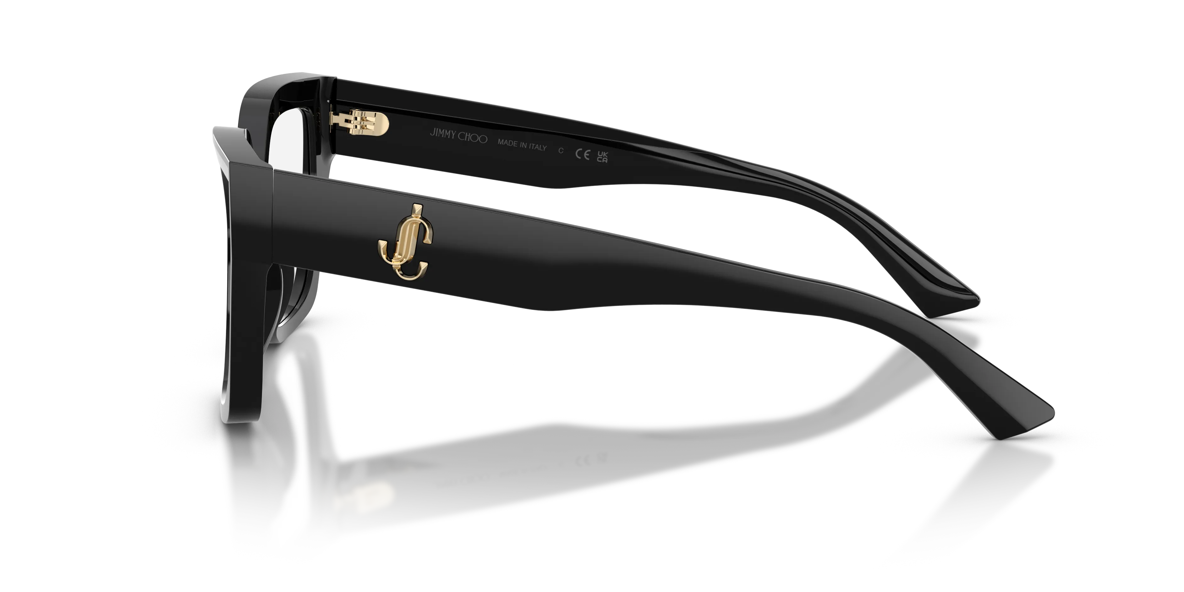 Jimmy Choo JC3069U 5000 Montature da vista Acetato Nero Trasparente Squadrata Normale - immagine 4