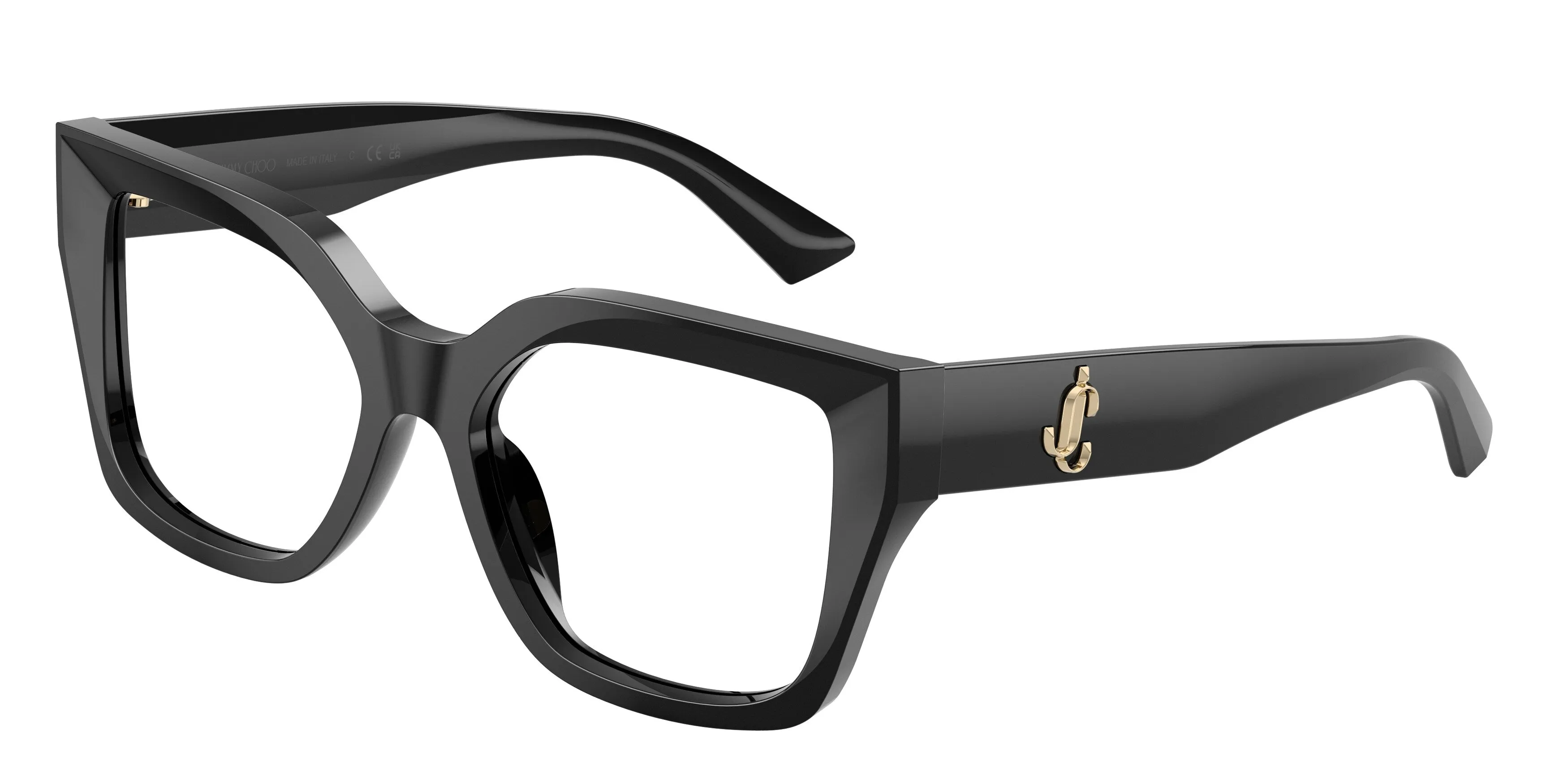 Jimmy Choo JC3069U 5000 Montature da vista Acetato Nero Trasparente Squadrata Normale - immagine 1