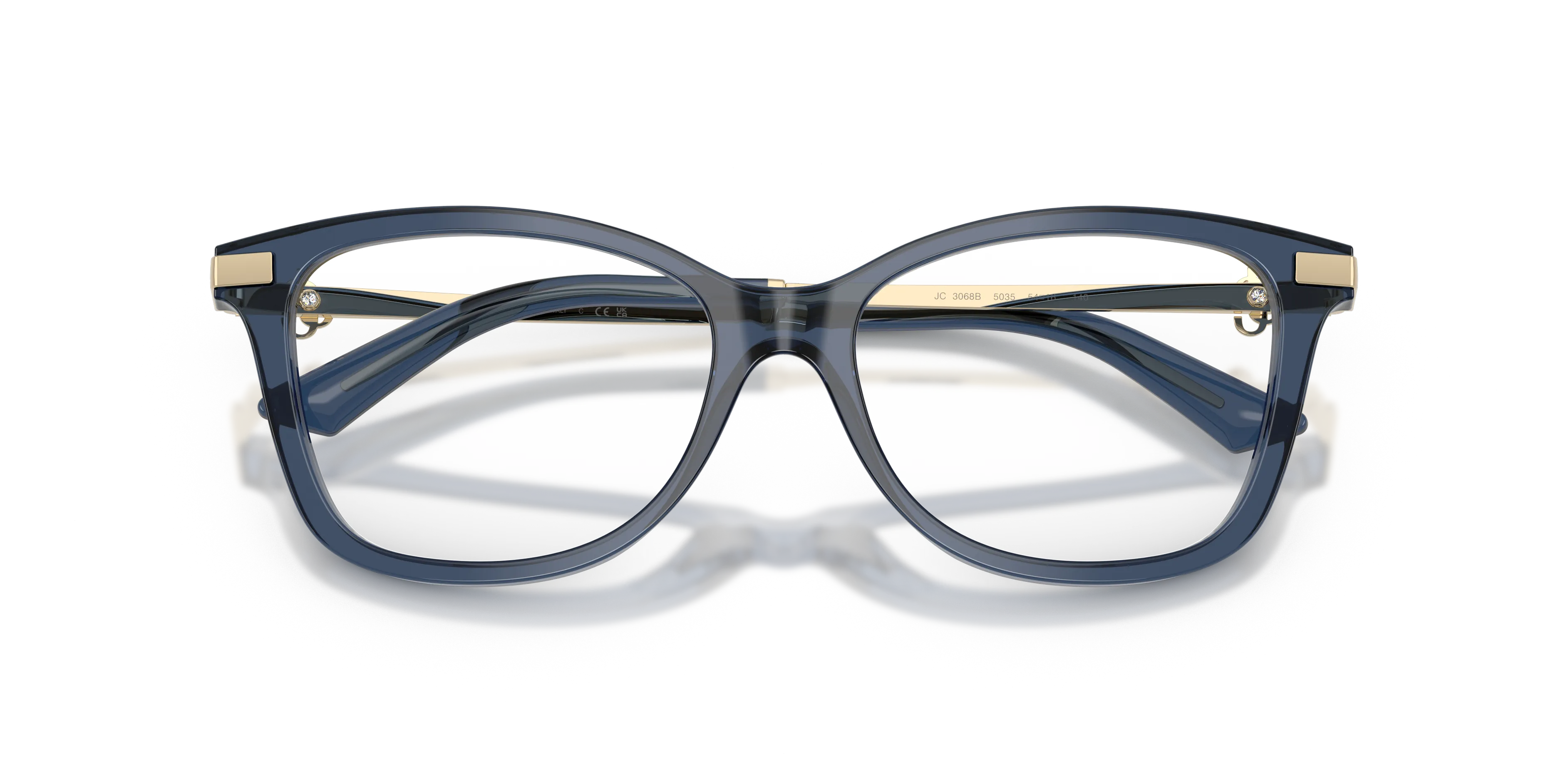 Jimmy Choo JC3068B 5035 Montature da vista Acetato Blu Trasparente Pillow Normale - immagine 2