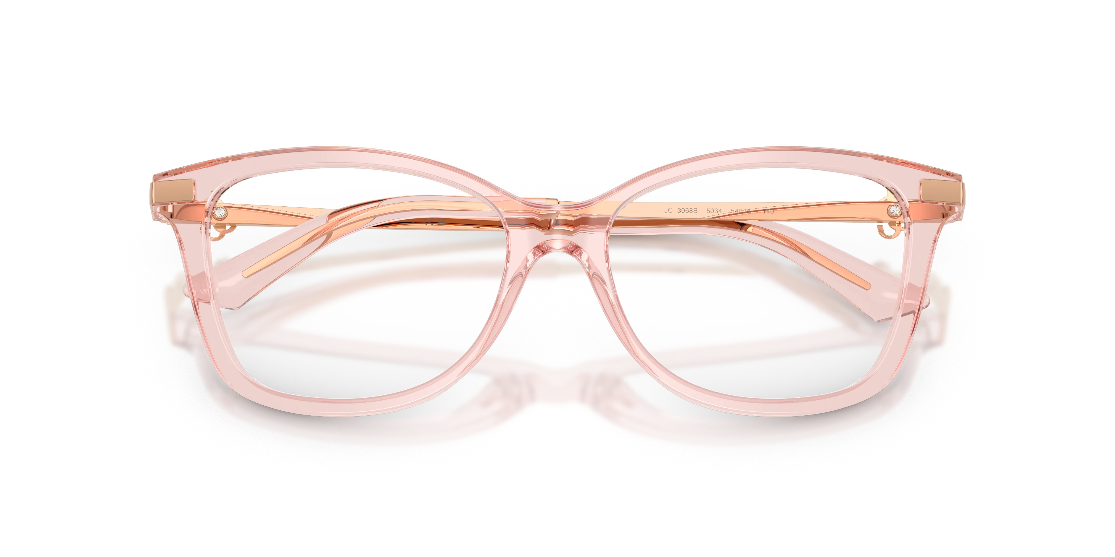 Jimmy Choo JC3068B 5034 Montature da vista Acetato Rosa Trasparente Pillow Normale - immagine 2