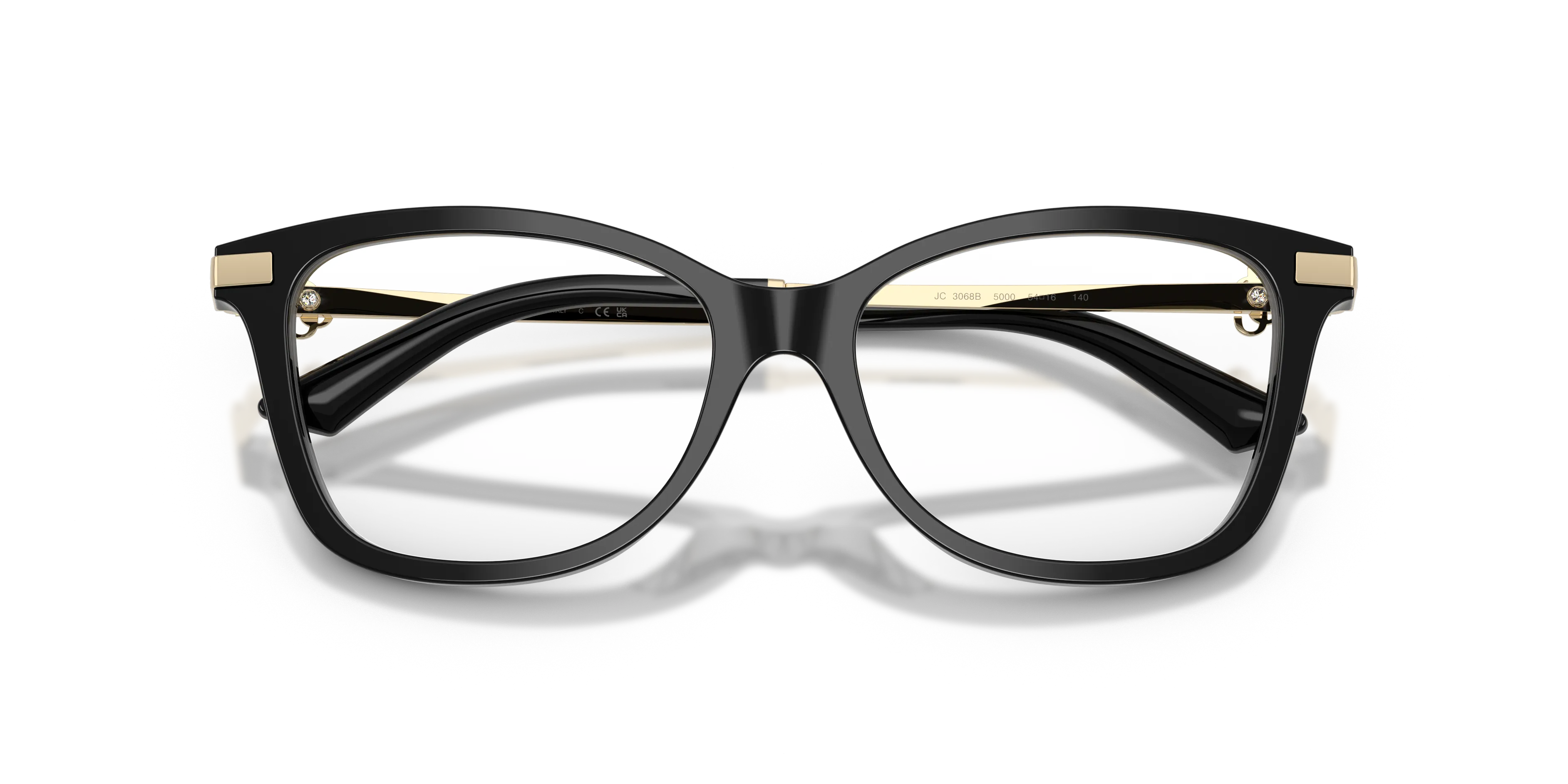 Jimmy Choo JC3068B 5000 Montature da vista Acetato Nero Trasparente Pillow Normale - immagine 2