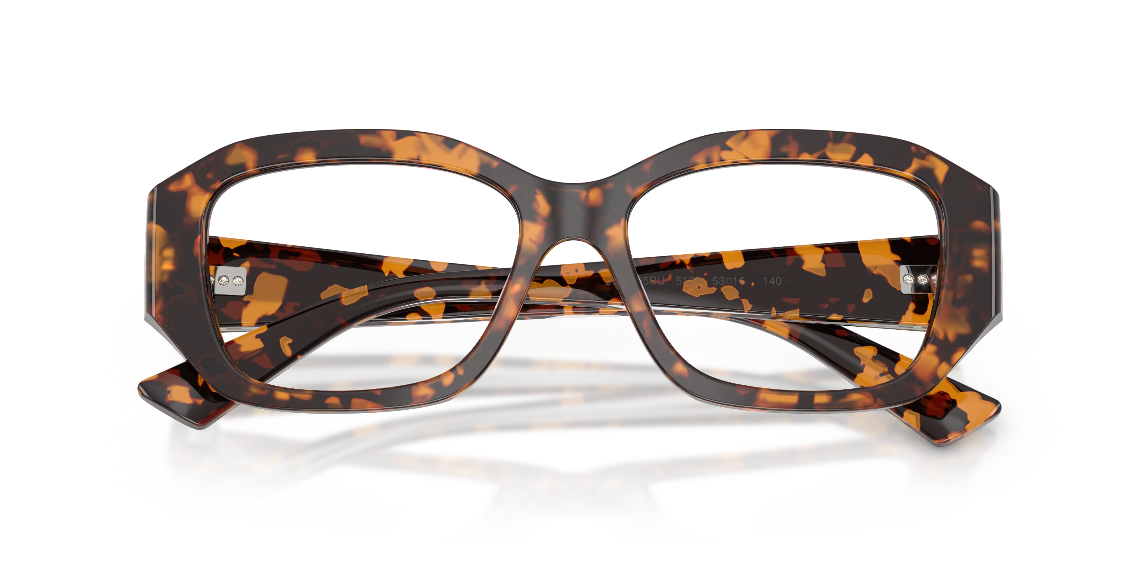 Jimmy Choo JC3065BU 5121 Montature da vista Acetato Tartaruga Trasparente Geometrica Normale - immagine 2
