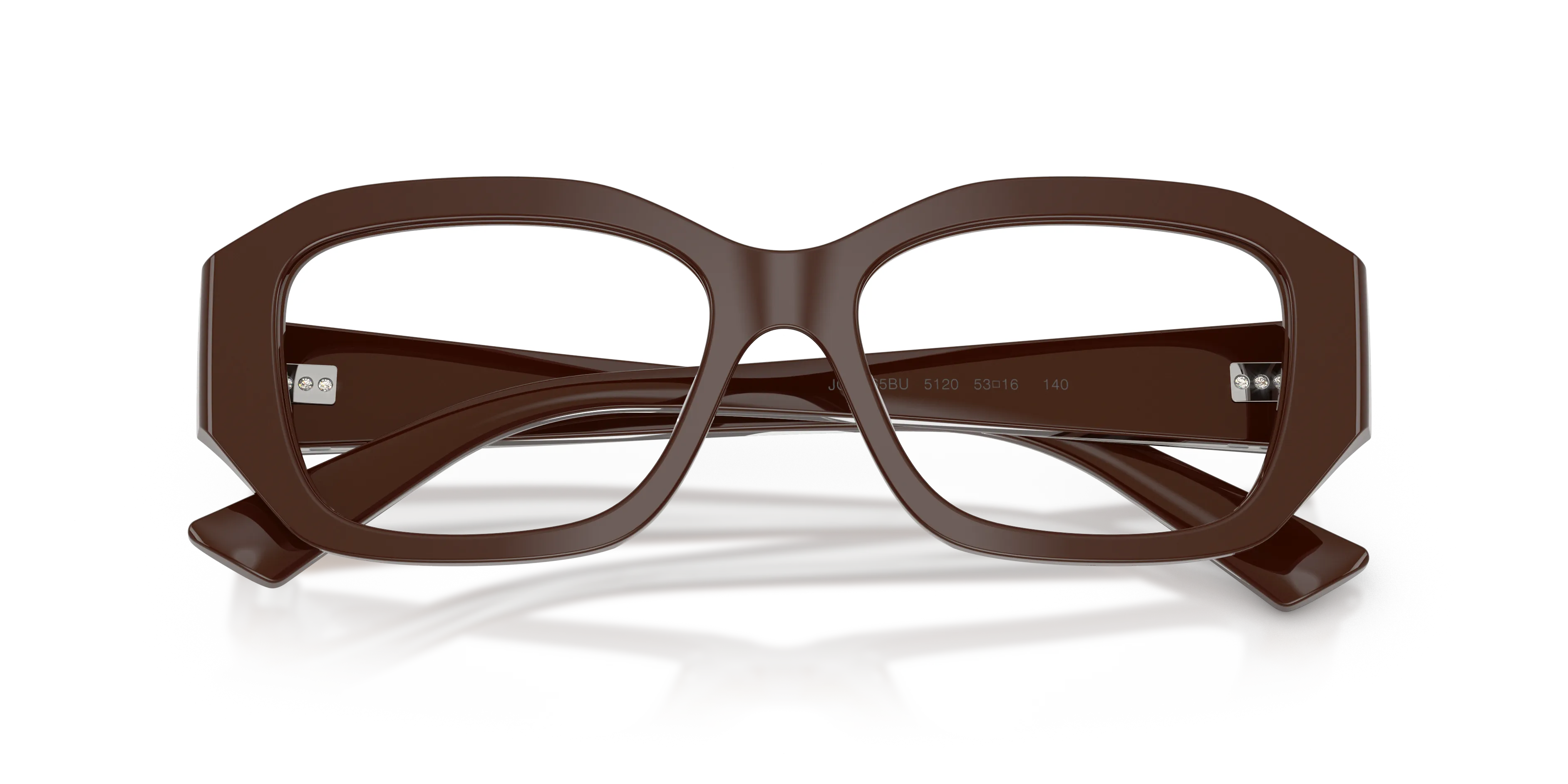 Jimmy Choo JC3065BU 5120 Montature da vista Acetato Marrone Trasparente Geometrica Normale - immagine 2