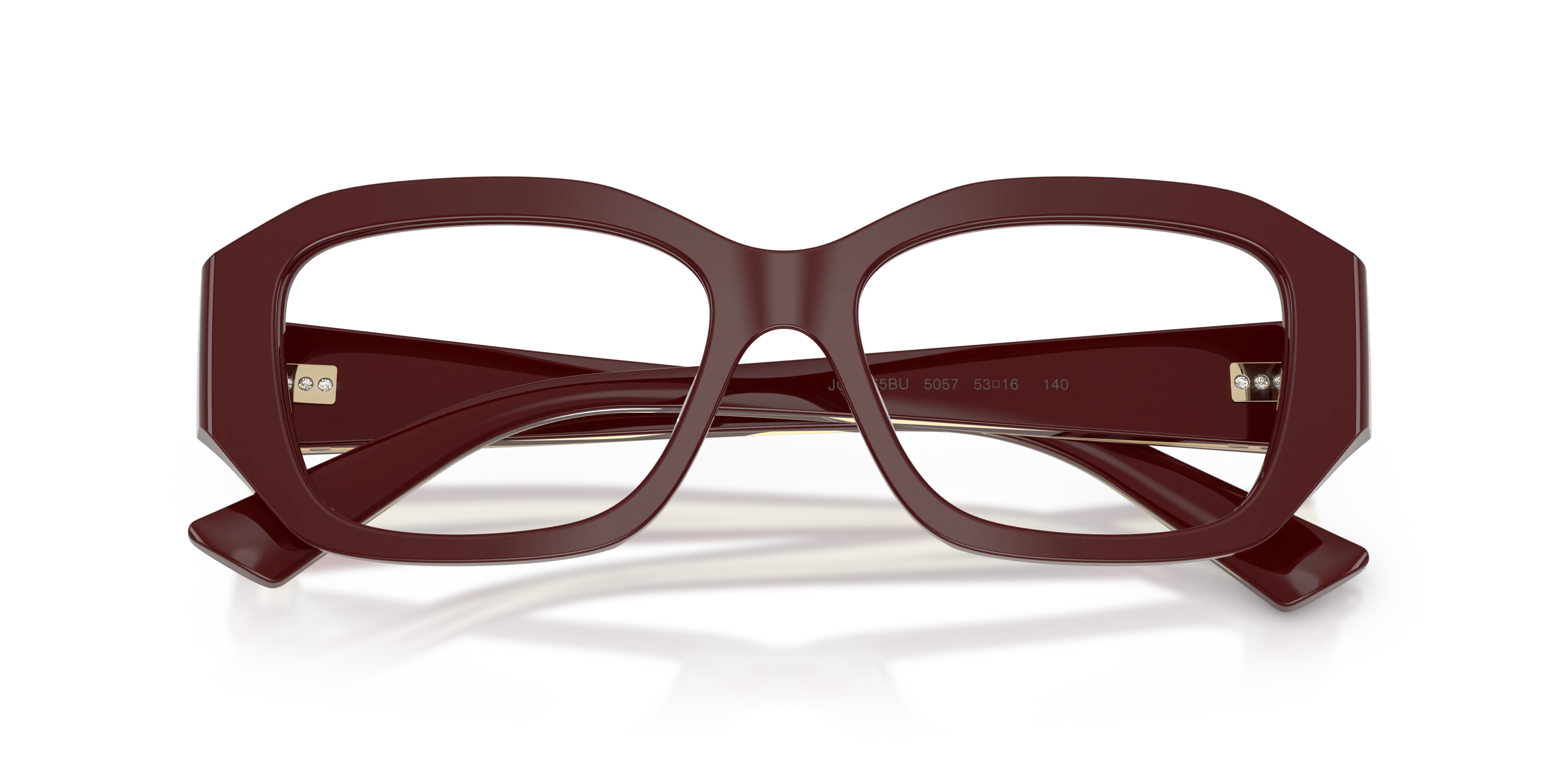 Jimmy Choo JC3065BU 5057 Montature da vista Acetato Rosso Trasparente Geometrica Normale - immagine 2