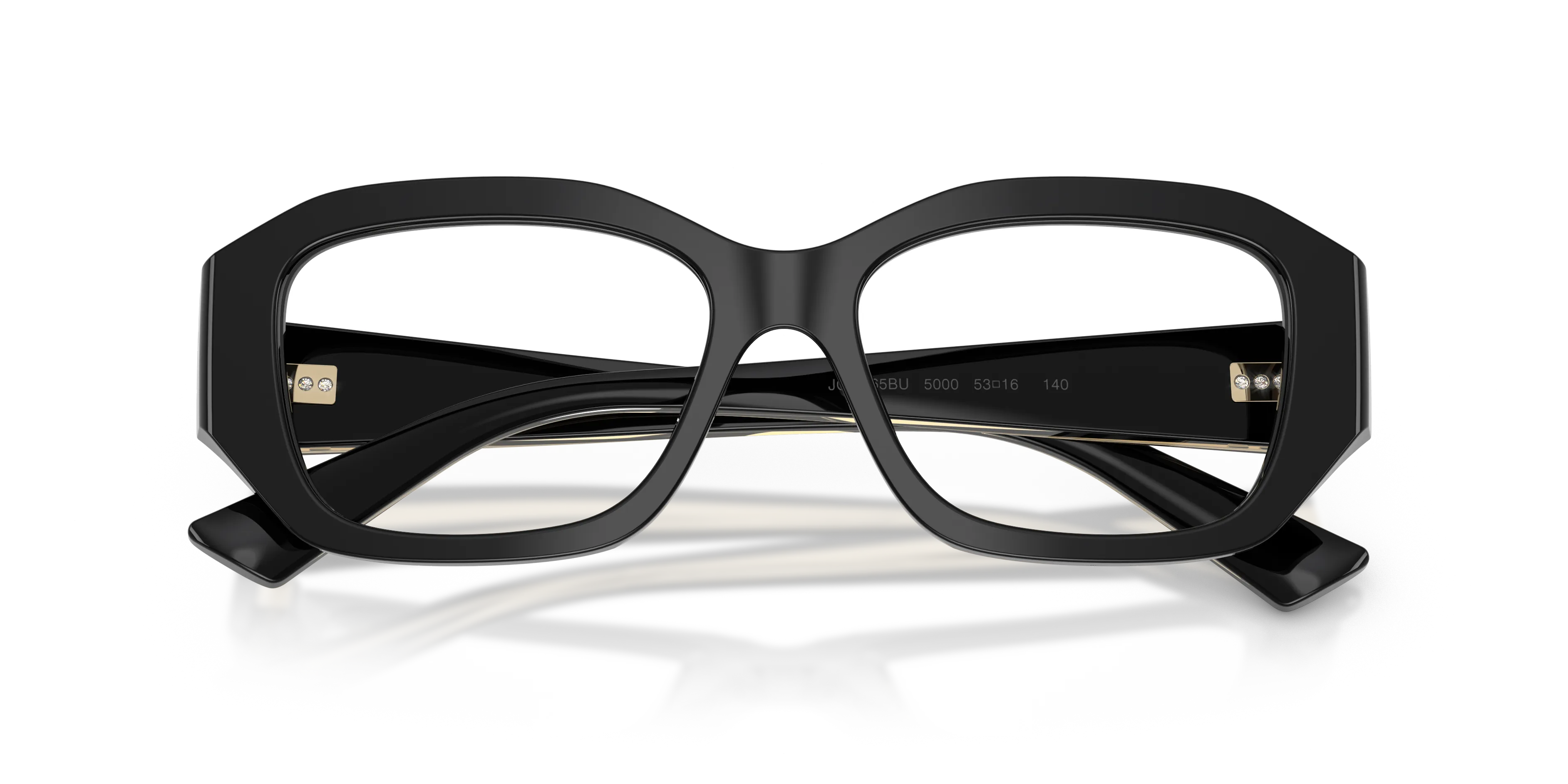 Jimmy Choo JC3065BU 5000 Montature da vista Acetato Nero Trasparente Geometrica Normale - immagine 2