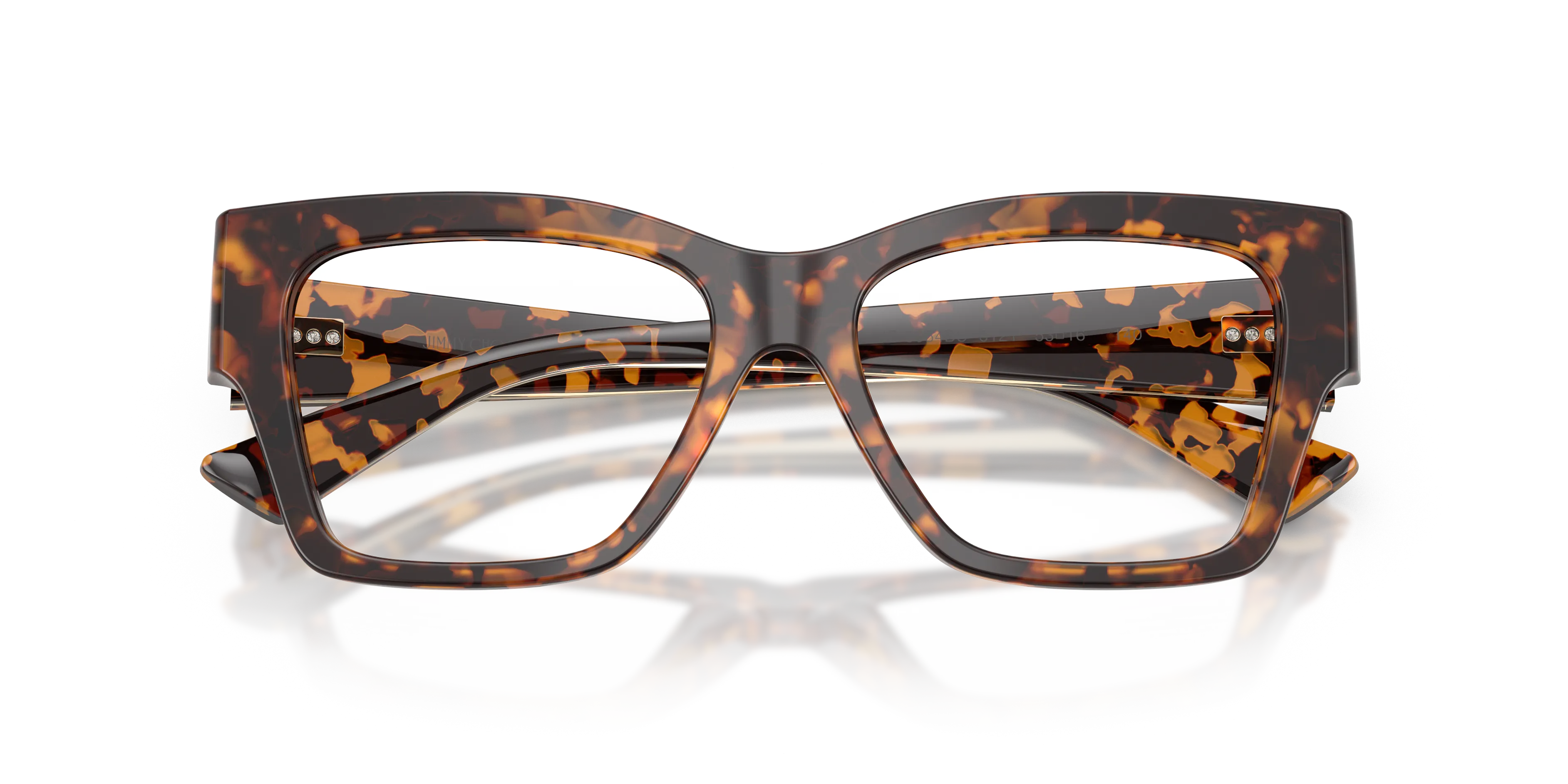 Jimmy Choo JC3064BU 5121 Montature da vista Acetato Tartaruga Trasparente Squadrata Normale - immagine 2