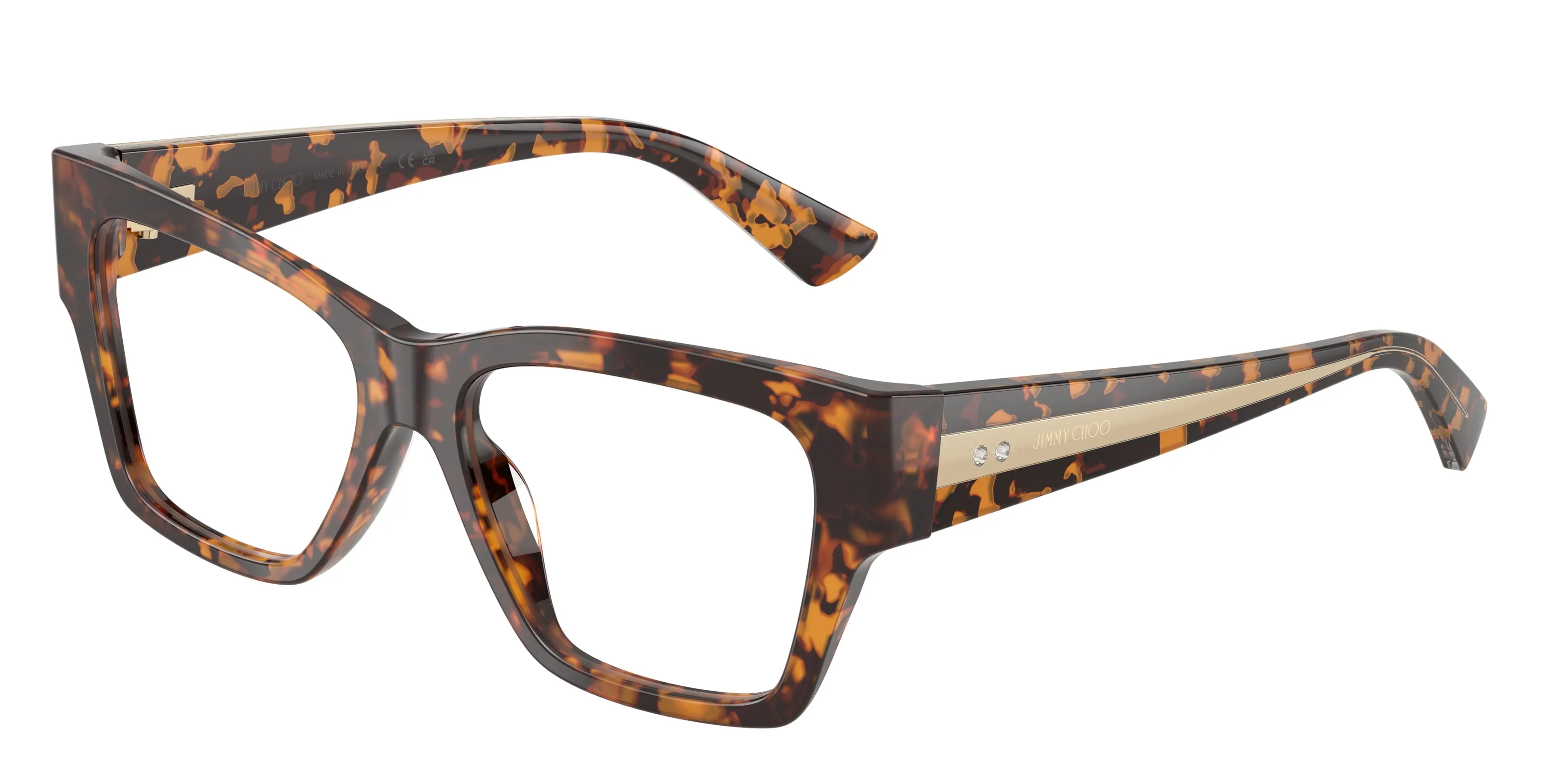 Jimmy Choo JC3064BU 5121 Montature da vista Acetato Tartaruga Trasparente Squadrata Normale - immagine 1