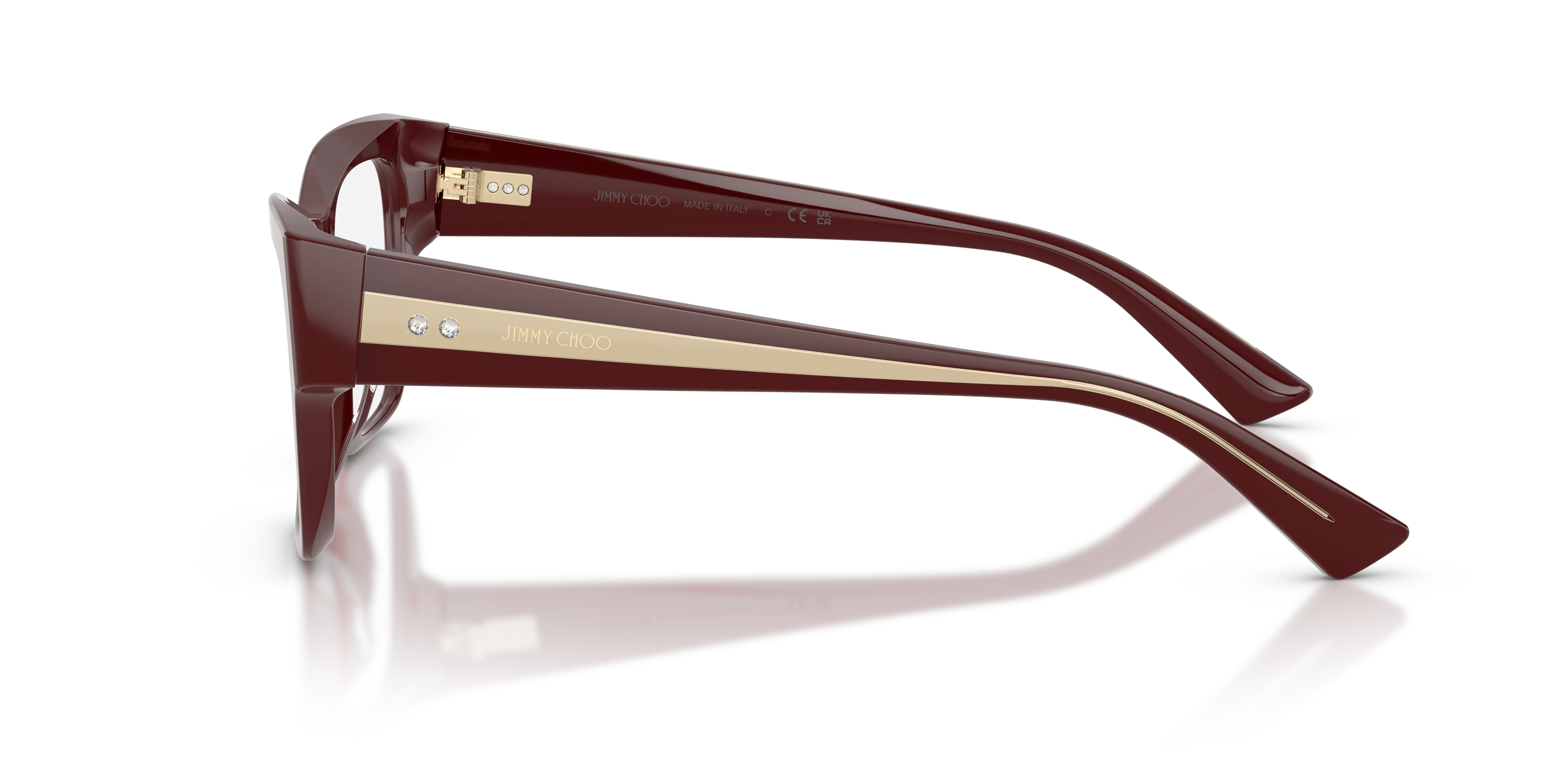 Jimmy Choo JC3064BU 5057 Montature da vista Acetato Rosso Trasparente Squadrata Normale - immagine 4