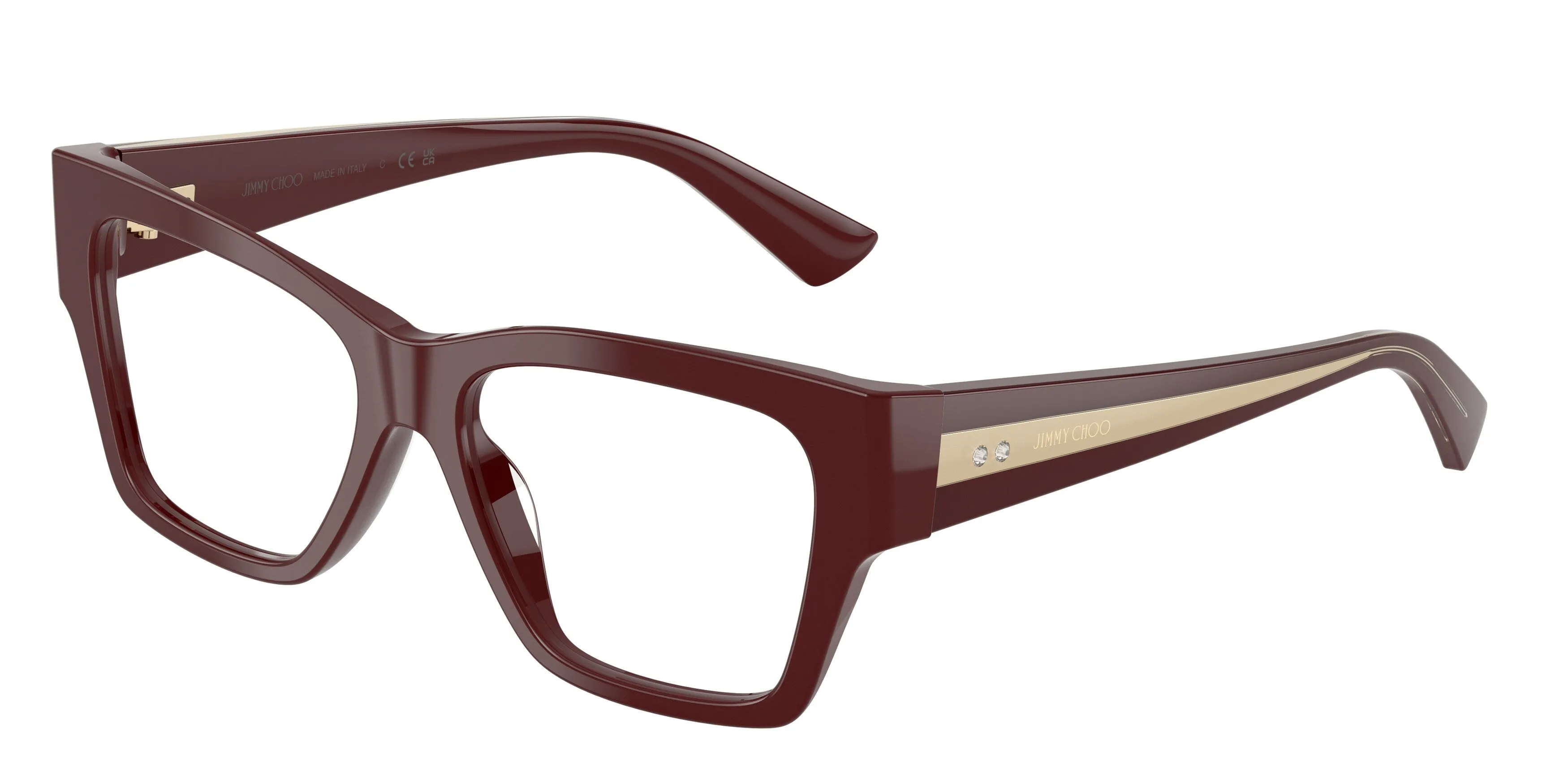 Jimmy Choo JC3064BU 5057 Montature da vista Acetato Rosso Trasparente Squadrata Normale - immagine 1