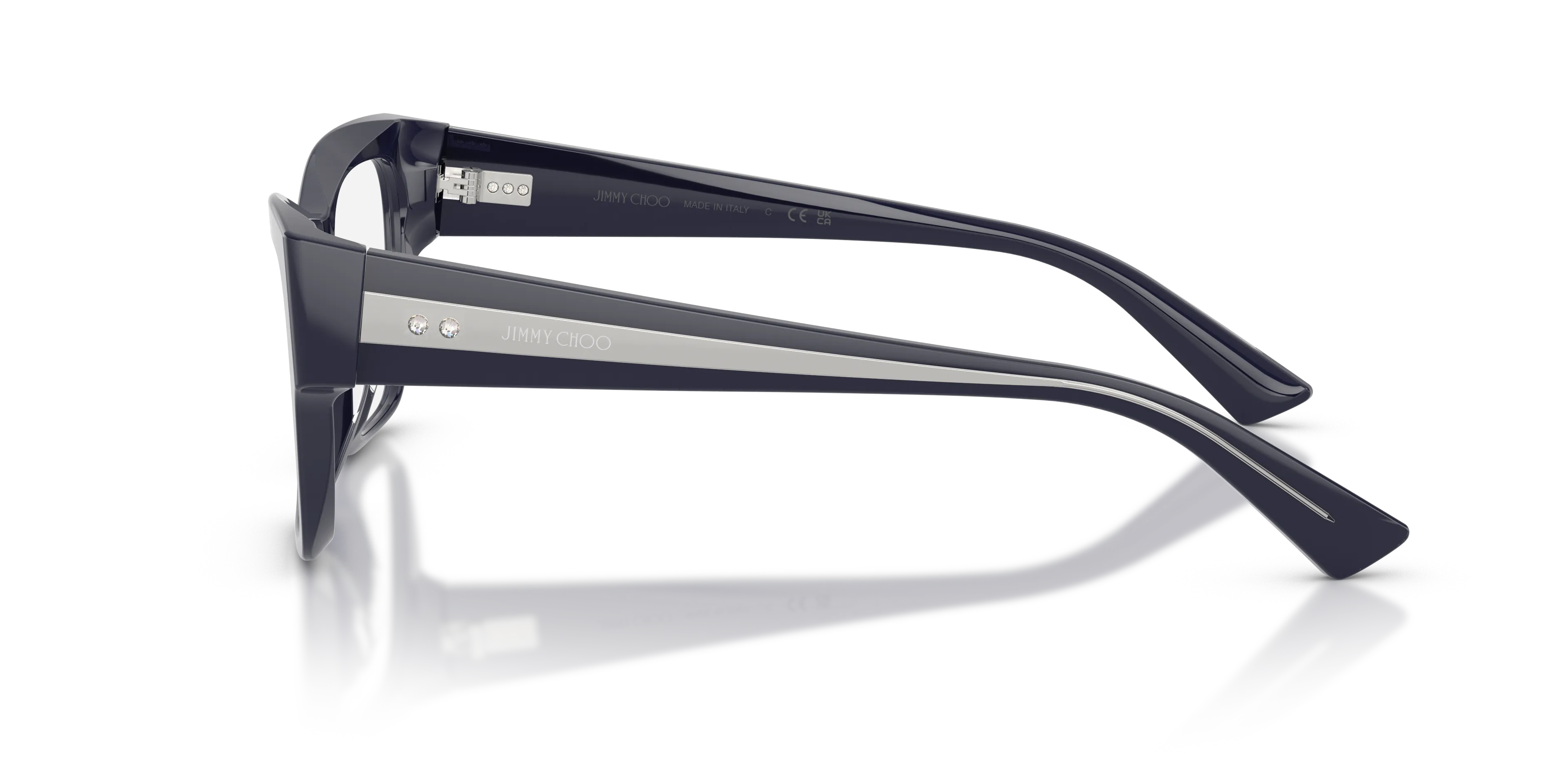 Jimmy Choo JC3064BU 5016 Montature da vista Acetato Blu Trasparente Squadrata Normale - immagine 4