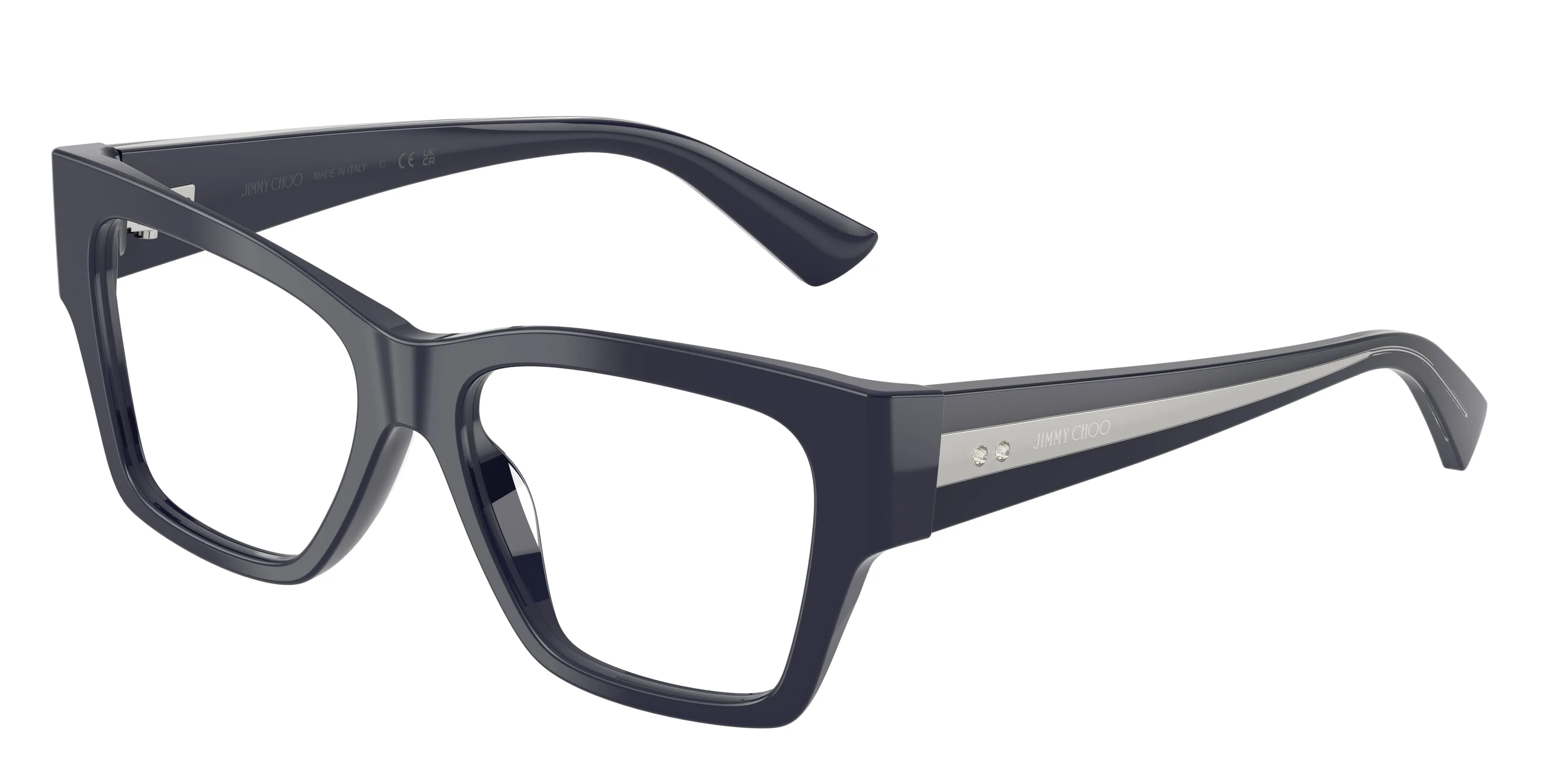 Jimmy Choo JC3064BU 5016 Montature da vista Acetato Blu Trasparente Squadrata Normale - immagine 1