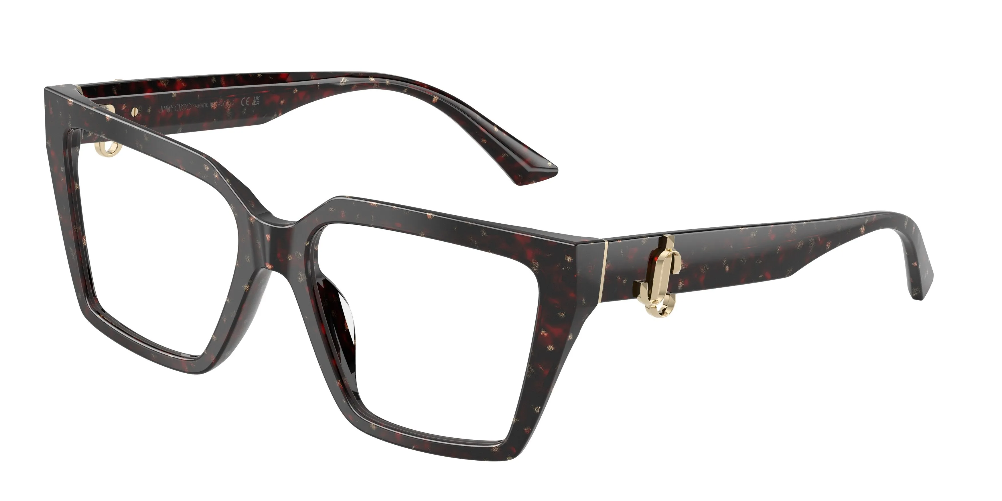 Jimmy Choo JC3017U 5125 Montature da vista Acetato Marrone Trasparente Cat Eye Normale - immagine 1