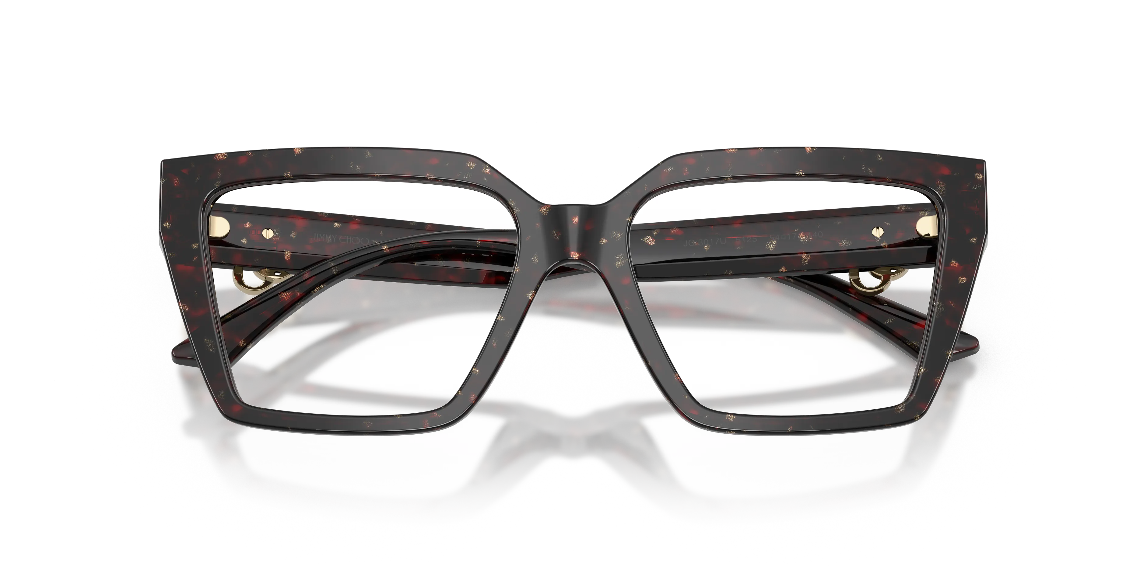Jimmy Choo JC3017U 5125 Montature da vista Acetato Marrone Trasparente Cat Eye Normale - immagine 2
