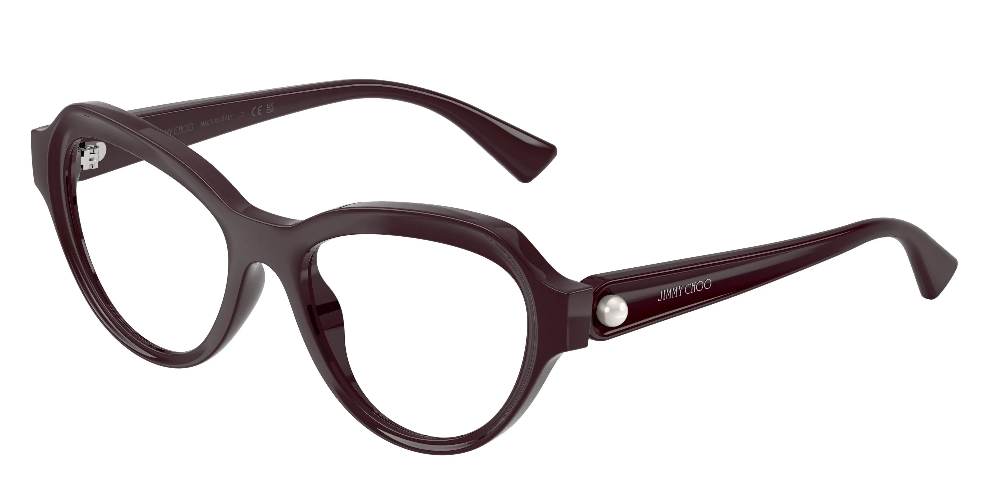 Jimmy Choo JC1002HU 5075 Montature da vista Iniettato Viola Trasparente Farfalla Normale - immagine 1