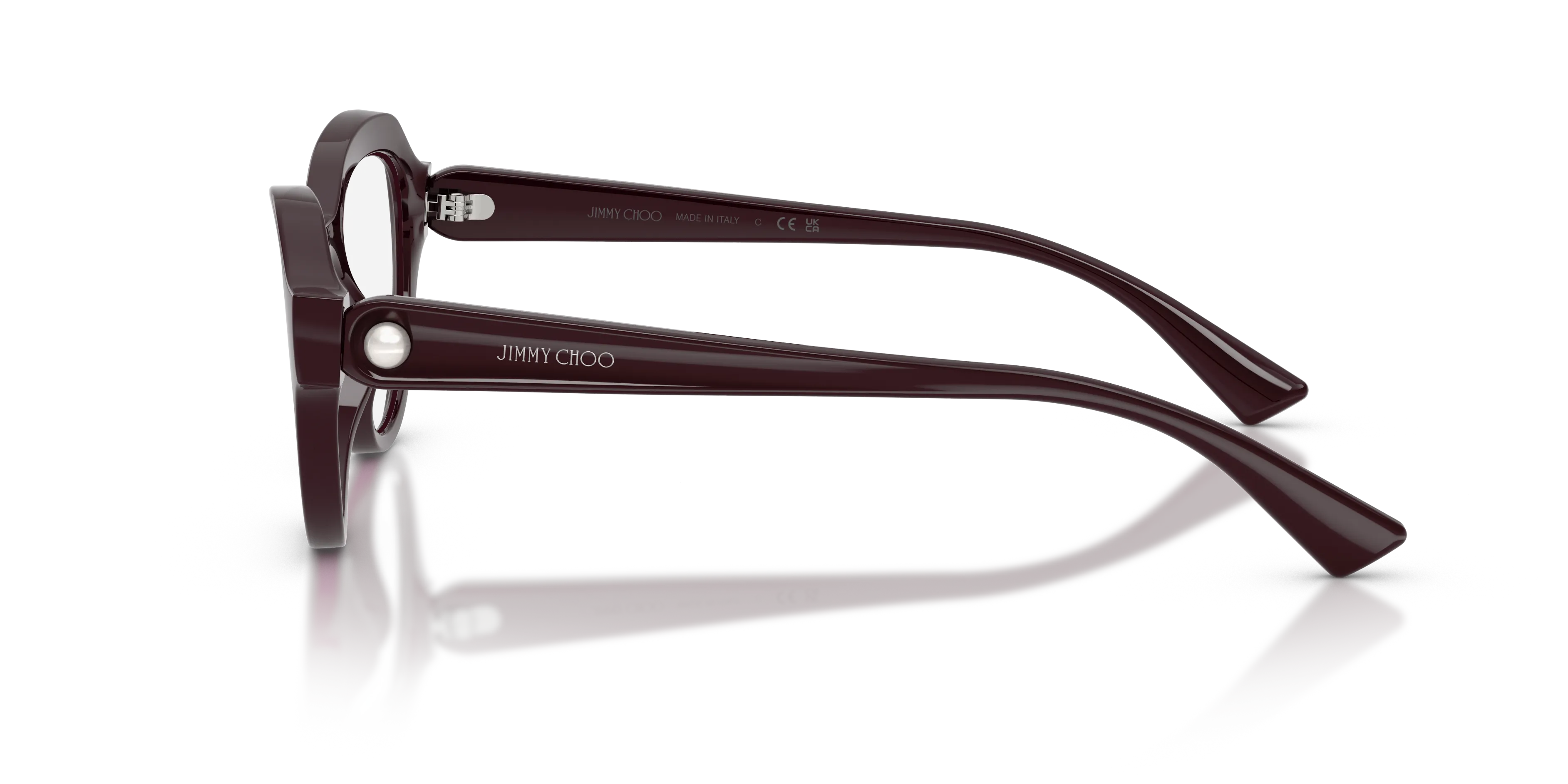 Jimmy Choo JC1002HU 5075 Montature da vista Iniettato Viola Trasparente Farfalla Normale - immagine 4