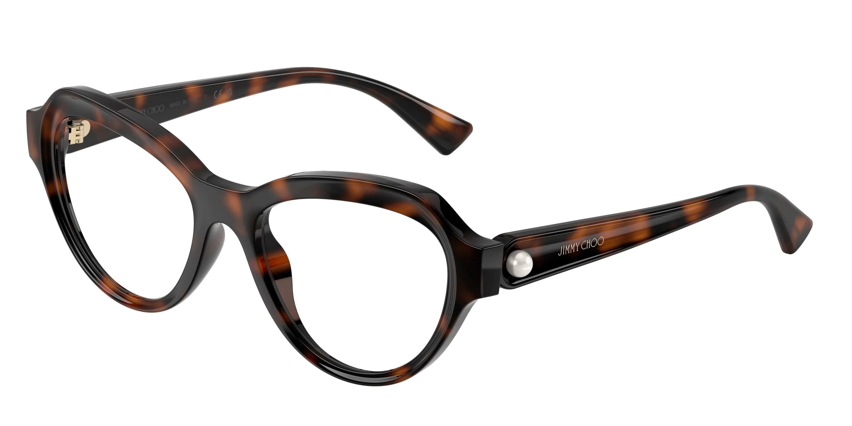 Jimmy Choo JC1002HU 5002 Montature da vista Iniettato Tartaruga Trasparente Farfalla Normale - immagine 1