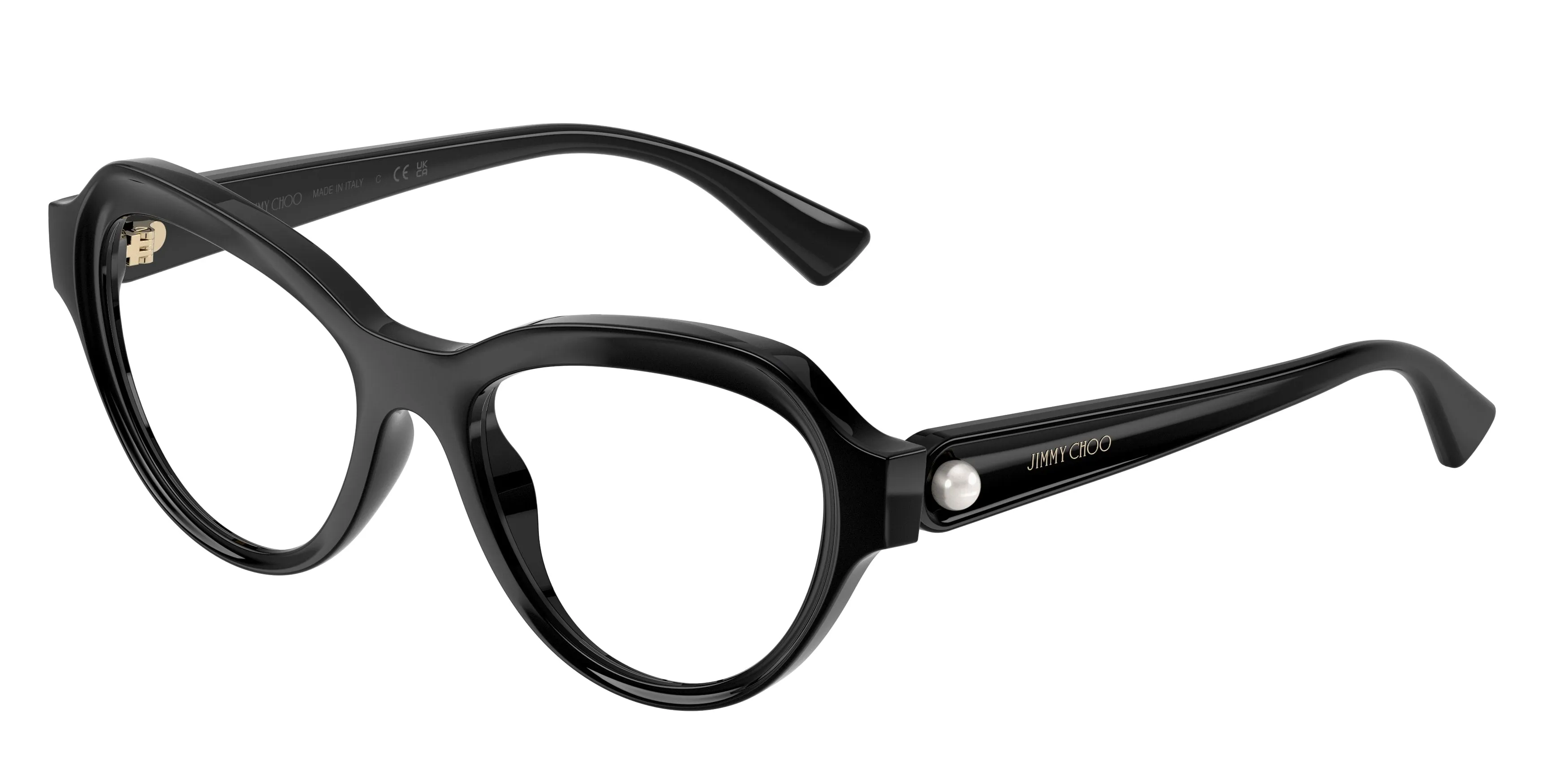 Jimmy Choo JC1002HU 5000 Montature da vista Iniettato Nero Trasparente Farfalla Normale - immagine 1