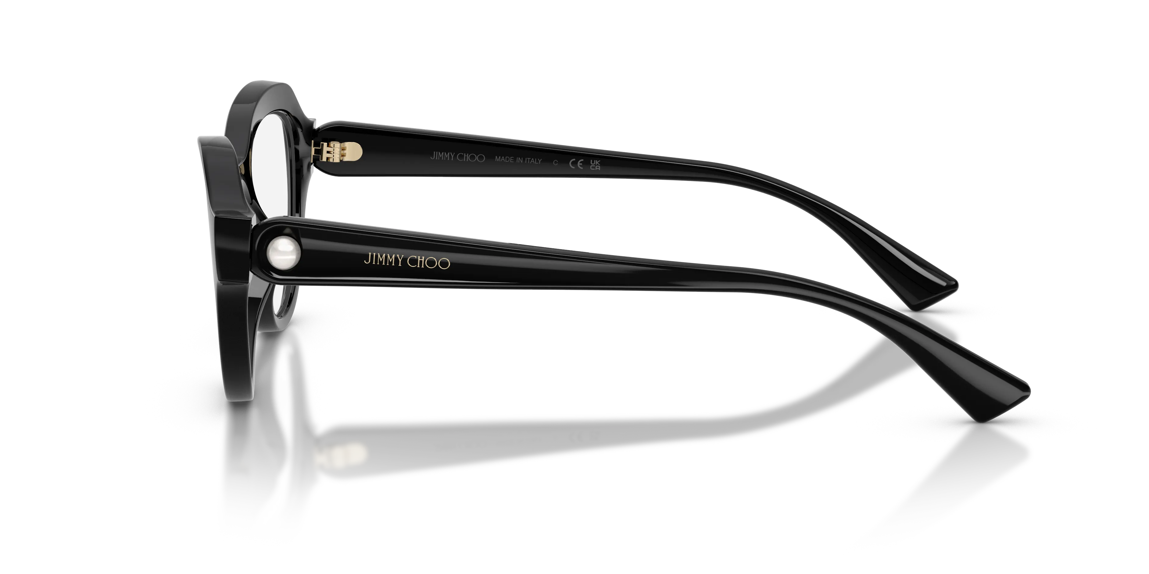 Jimmy Choo JC1002HU 5000 Montature da vista Iniettato Nero Trasparente Farfalla Normale - immagine 4