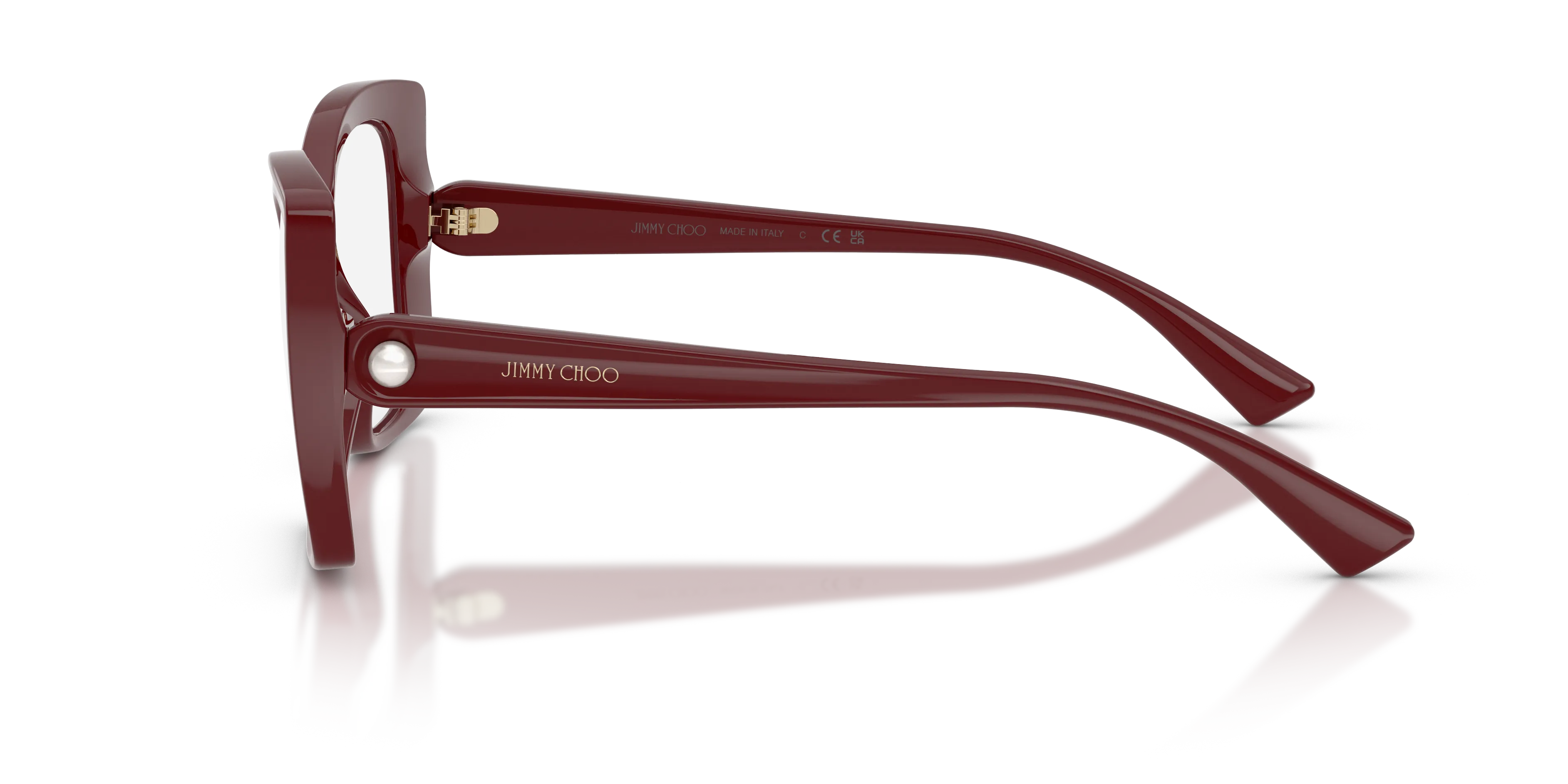 Jimmy Choo JC1001HU 5057 Montature da vista Iniettato Rosso Trasparente Squadrata Normale - immagine 4