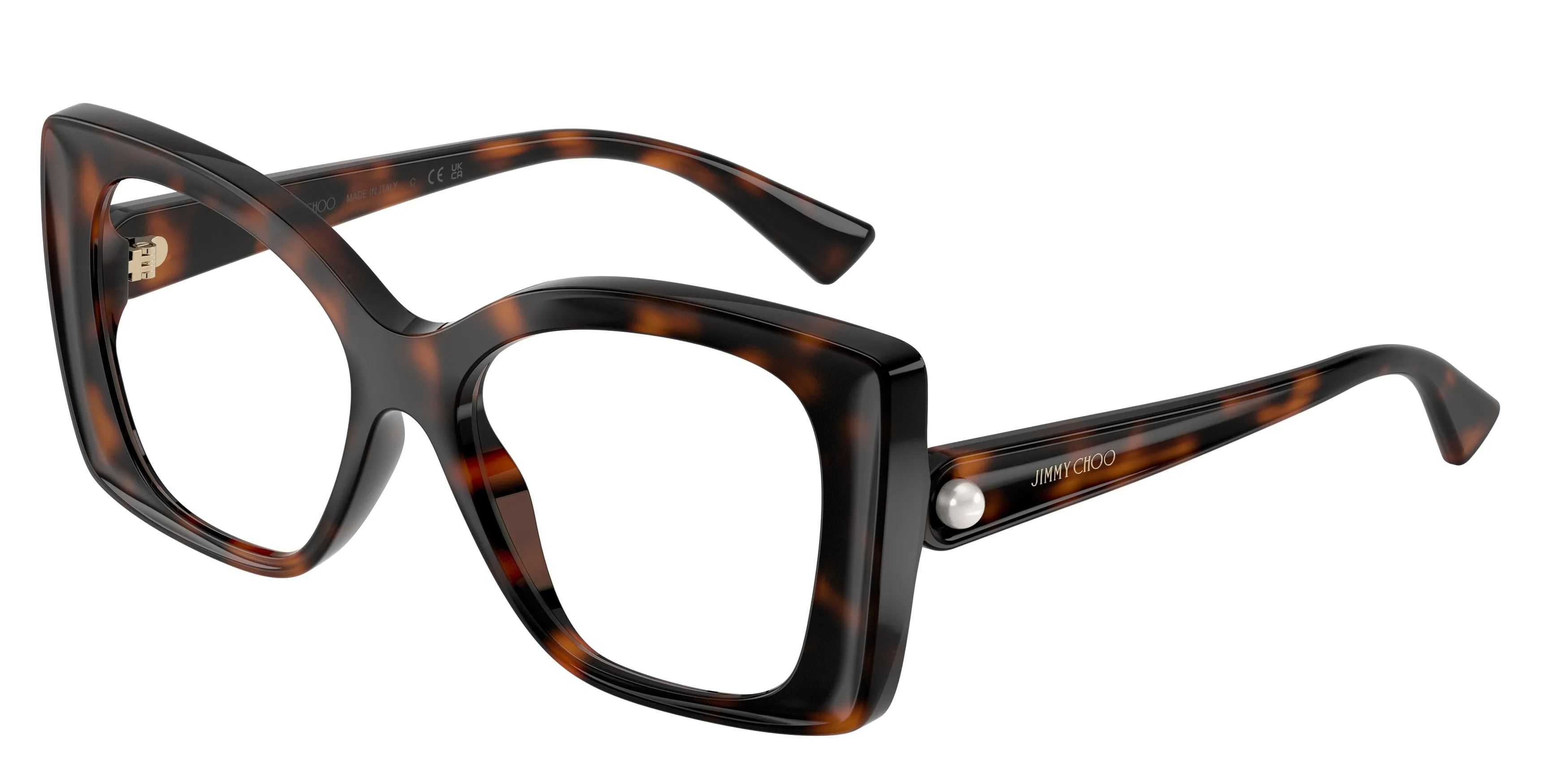 Jimmy Choo JC1001HU 5002 Montature da vista Iniettato Tartaruga Trasparente Squadrata Normale - immagine 1