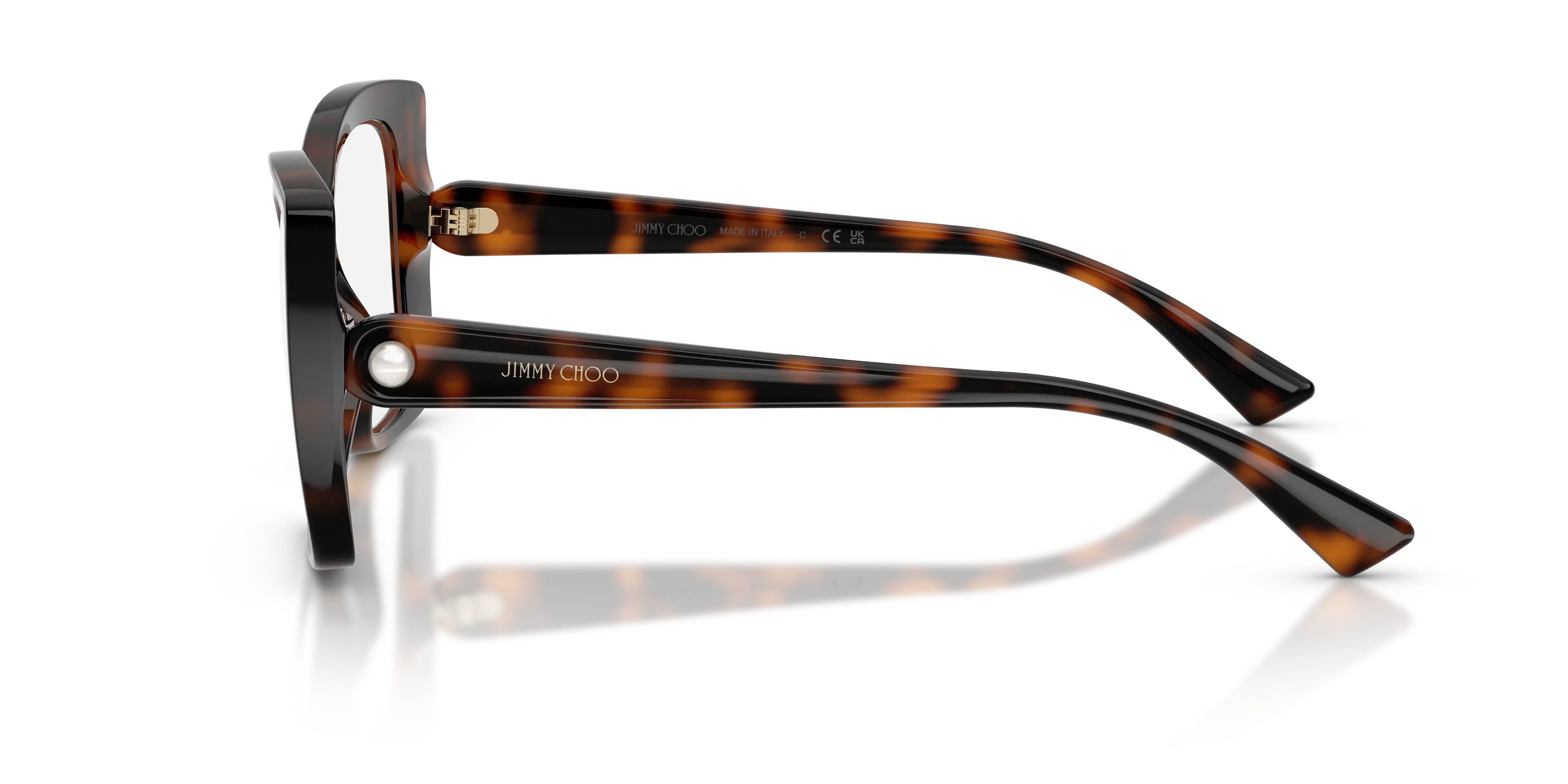 Jimmy Choo JC1001HU 5002 Montature da vista Iniettato Tartaruga Trasparente Squadrata Normale - immagine 4
