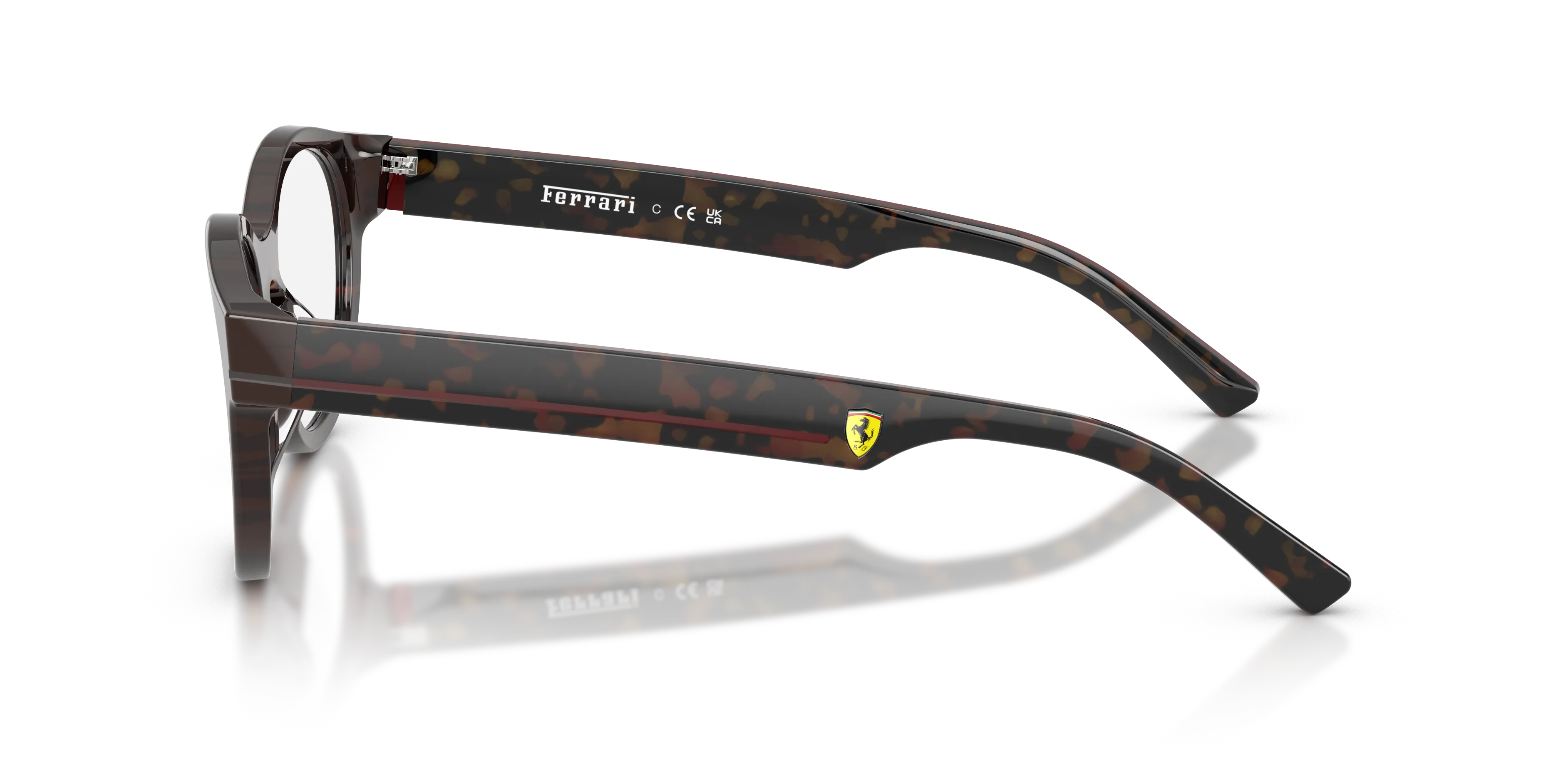 Ferrari Scuderia FZ8035U 774 Montature da vista Acetato Tartaruga Trasparente Rotonda Normale - immagine 4