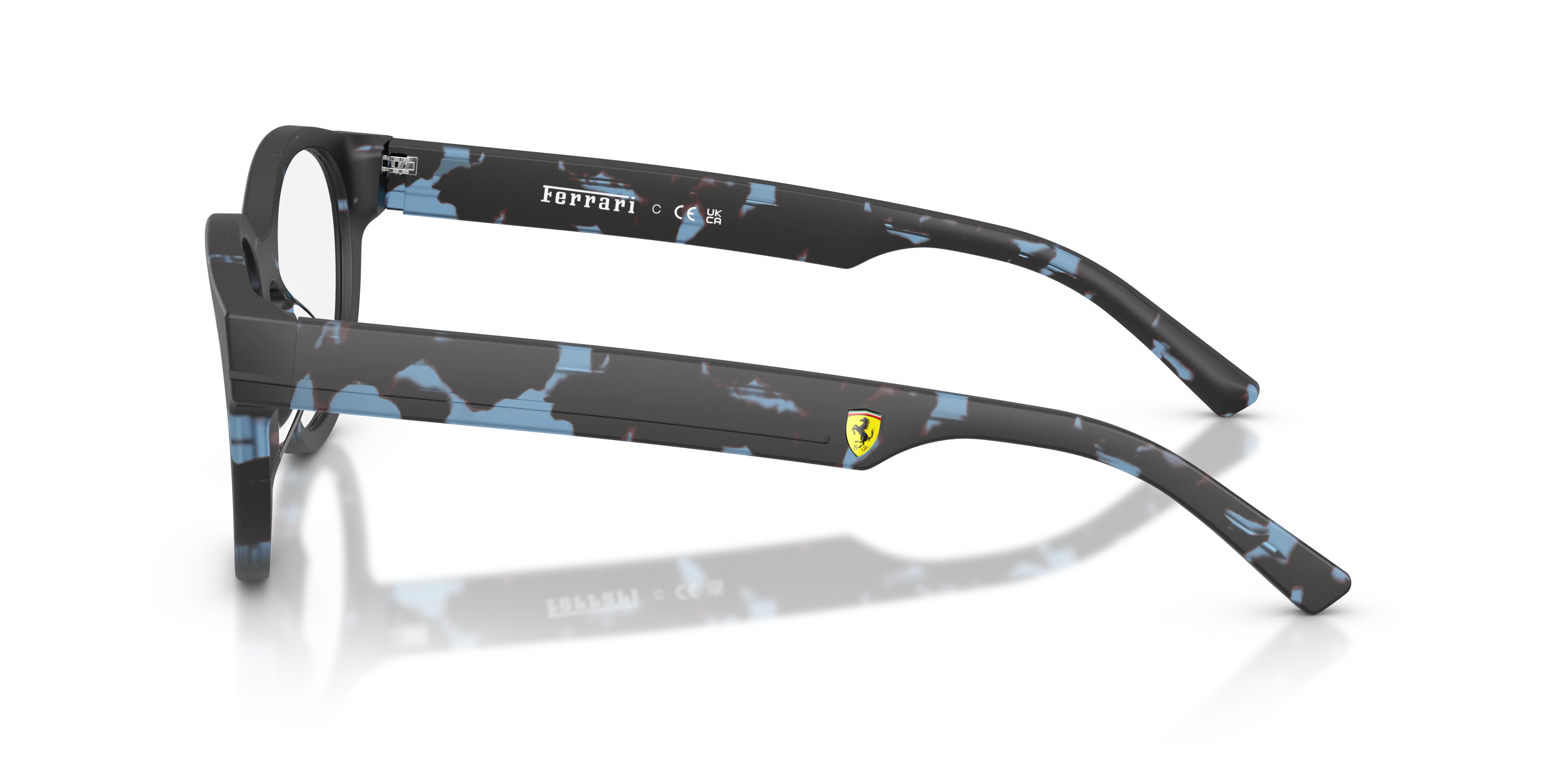 Ferrari Scuderia FZ8035U 773 Montature da vista Acetato Blu Trasparente Rotonda Normale - immagine 4