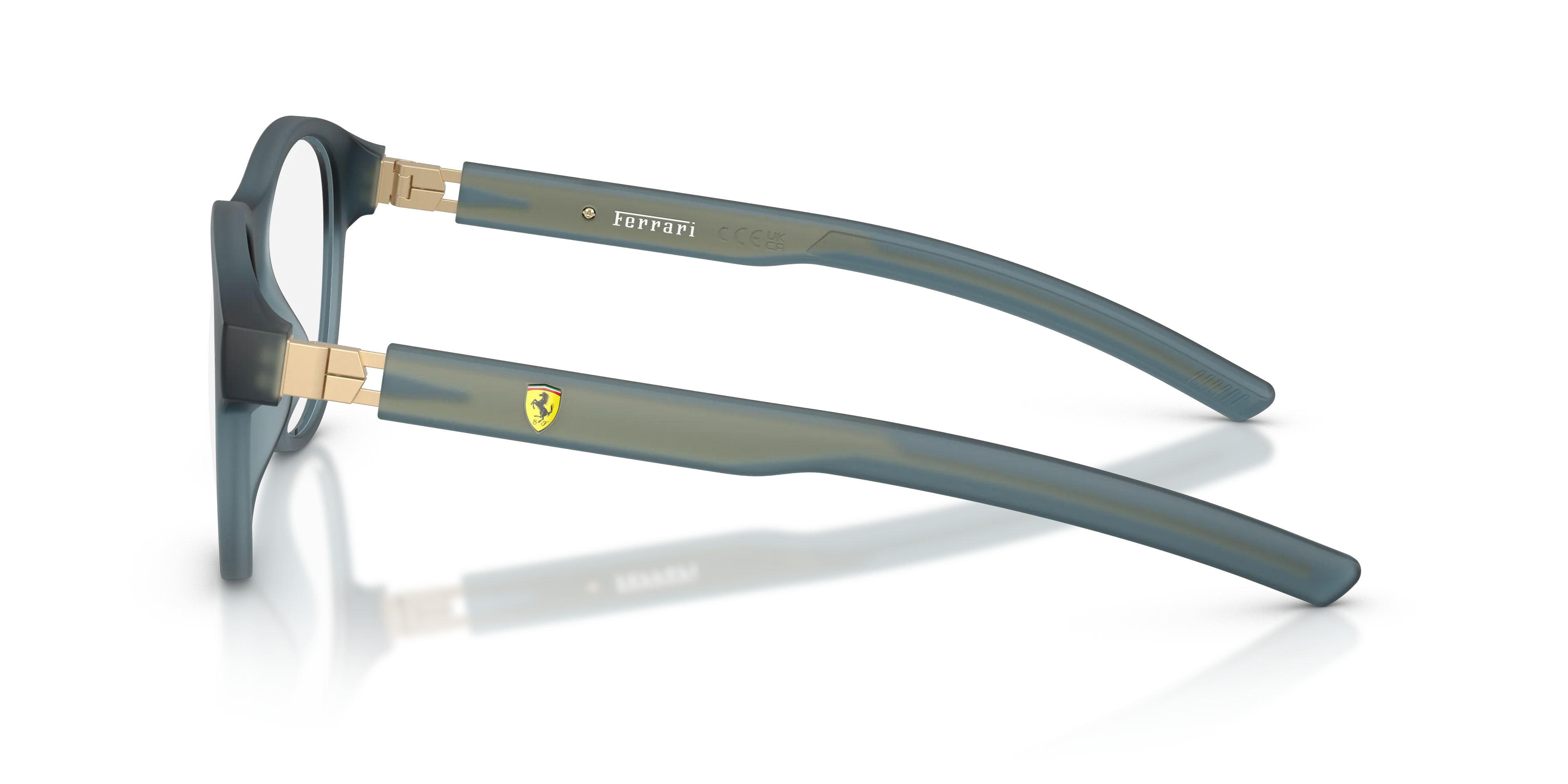 Ferrari Scuderia FZ8034U 532 Montature da vista Iniettato Blu Trasparente Rotonda Normale - immagine 4