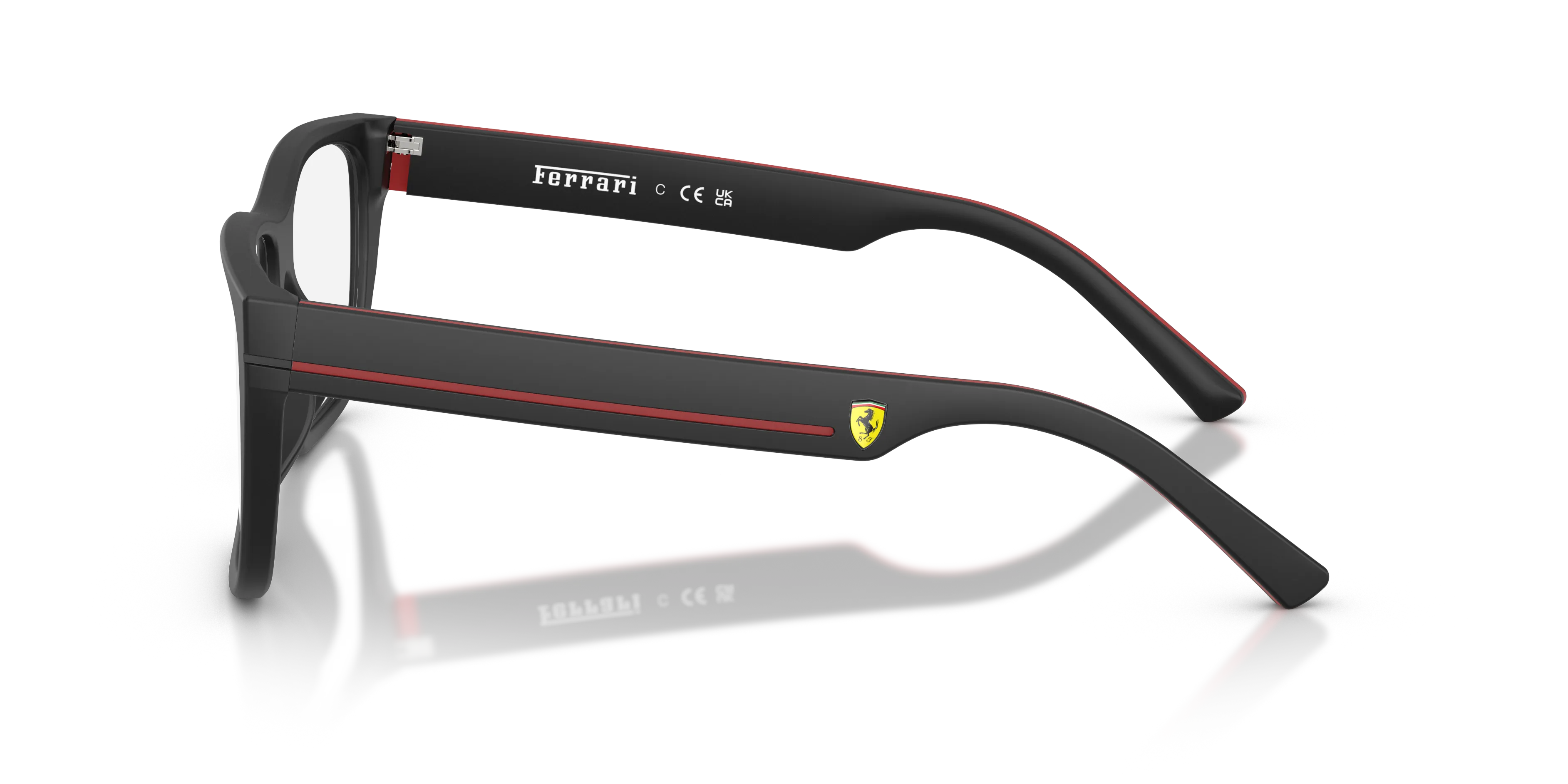 Ferrari Scuderia FZ8033U 776 Montature da vista Acetato Nero Trasparente Squadrata Normale - immagine 4