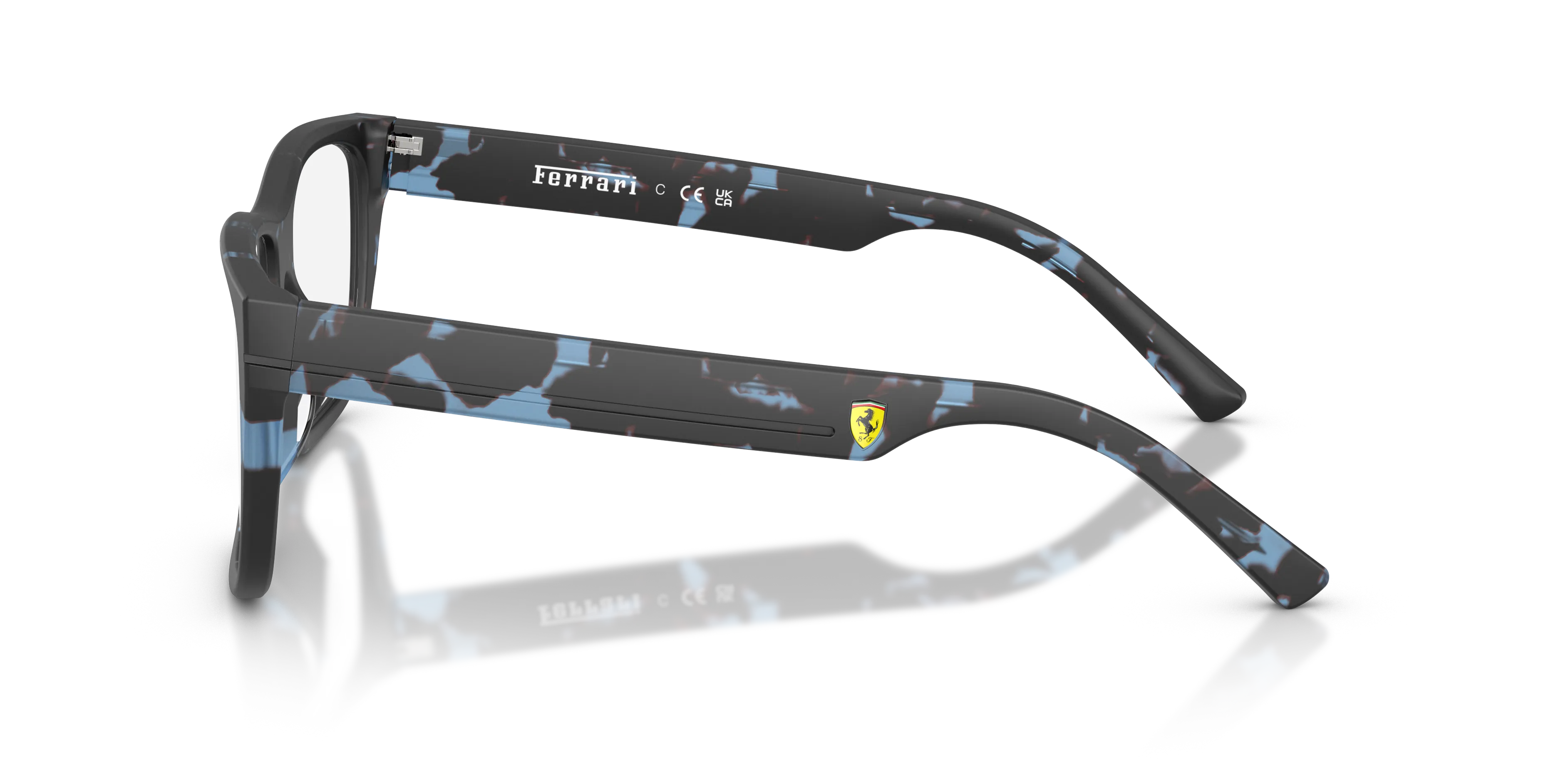 Ferrari Scuderia FZ8033U 773 Montature da vista Acetato Blu Trasparente Squadrata Normale - immagine 4