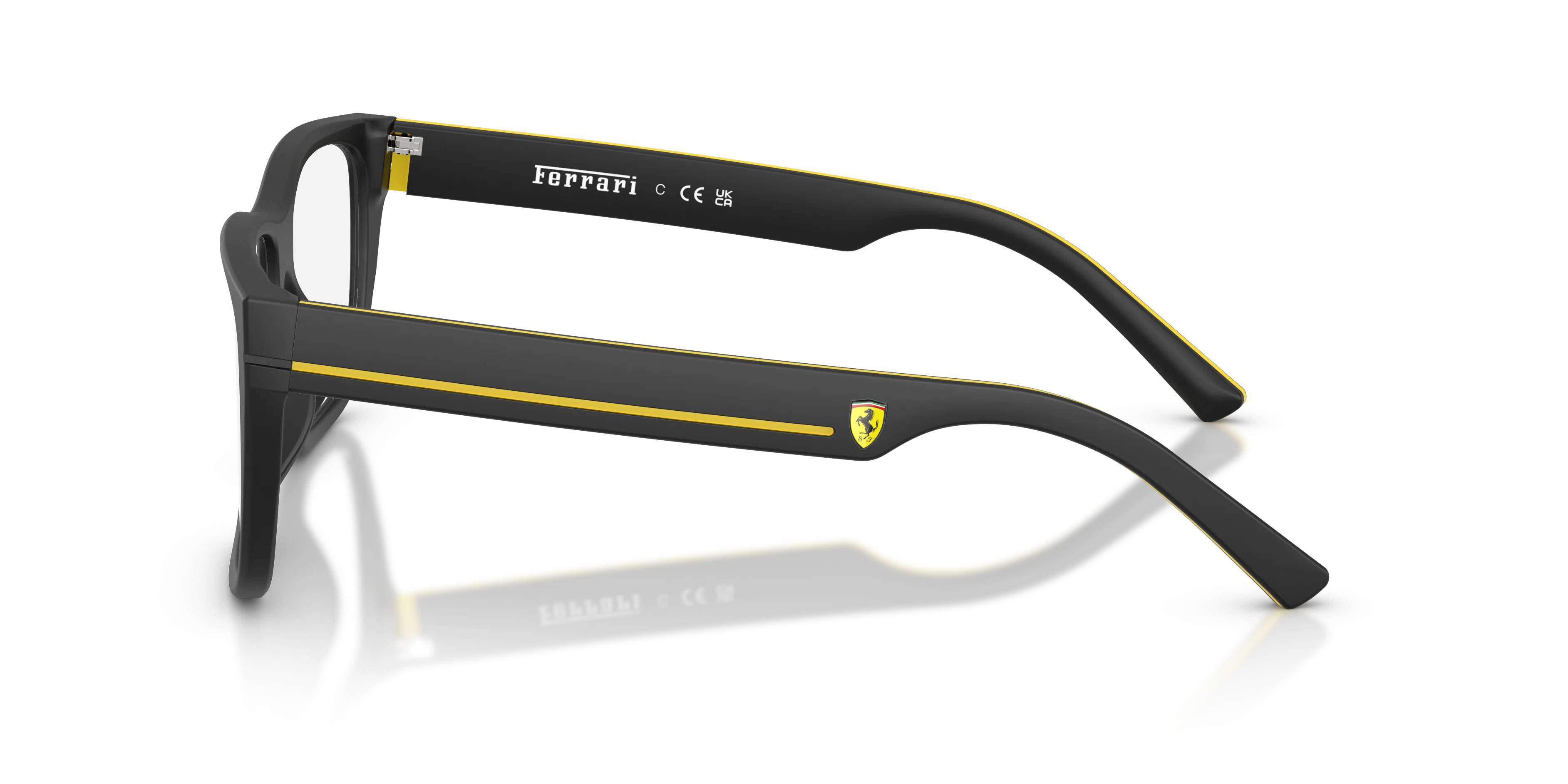 Ferrari Scuderia FZ8033U 744 Montature da vista Acetato Nero Trasparente Squadrata Normale - immagine 4