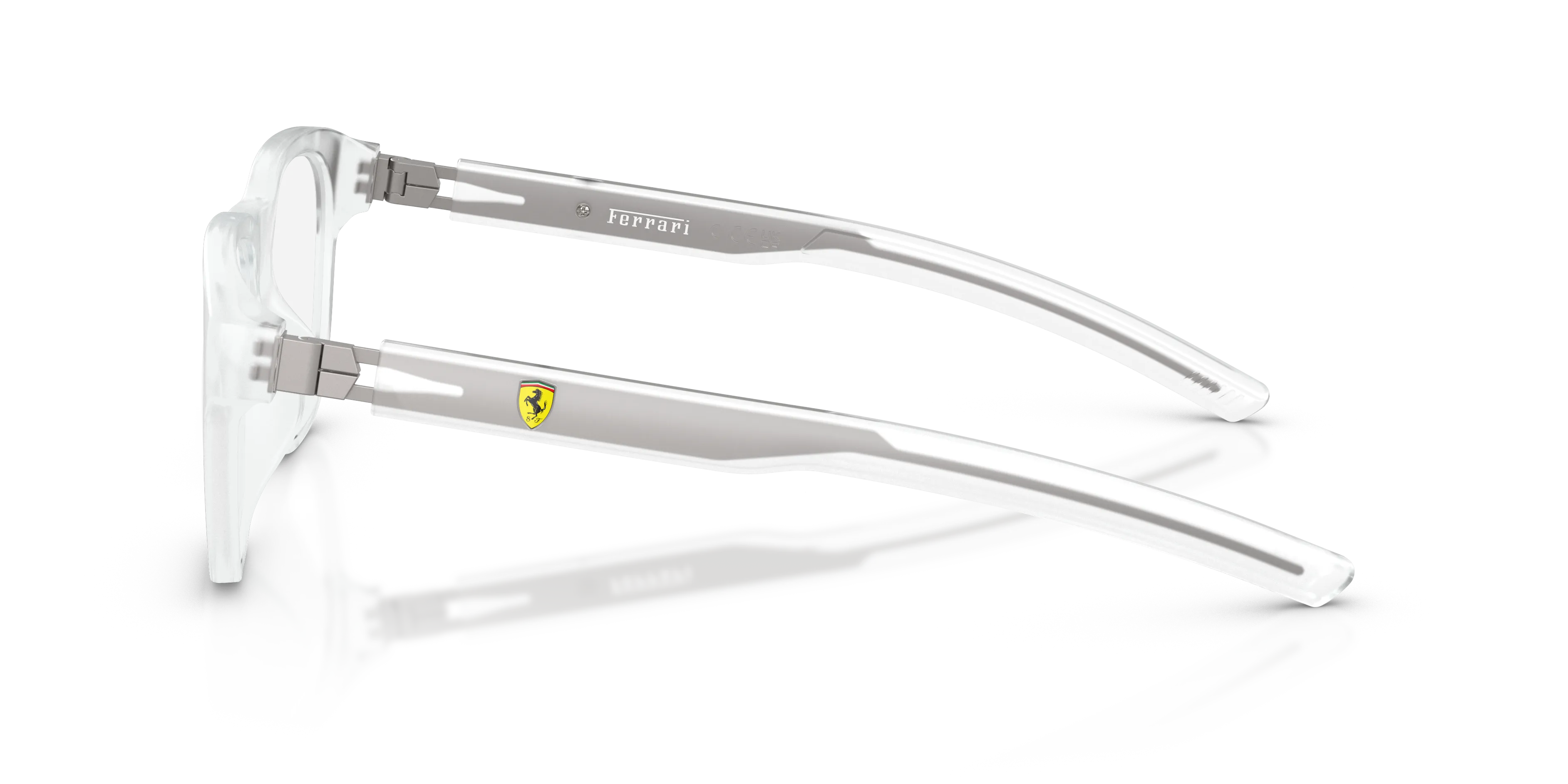 Ferrari Scuderia FZ8032D 518 Montature da vista Iniettato Bianco Trasparente Squadrata Normale - immagine 4